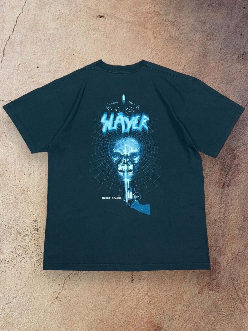 Band Tees × Vintage Vintage Slayer Diabolus T-shirt 2001 Bandshirt y2k 90s Metal Size US L / EU 52-54 / 3 - 6 Thumbnail