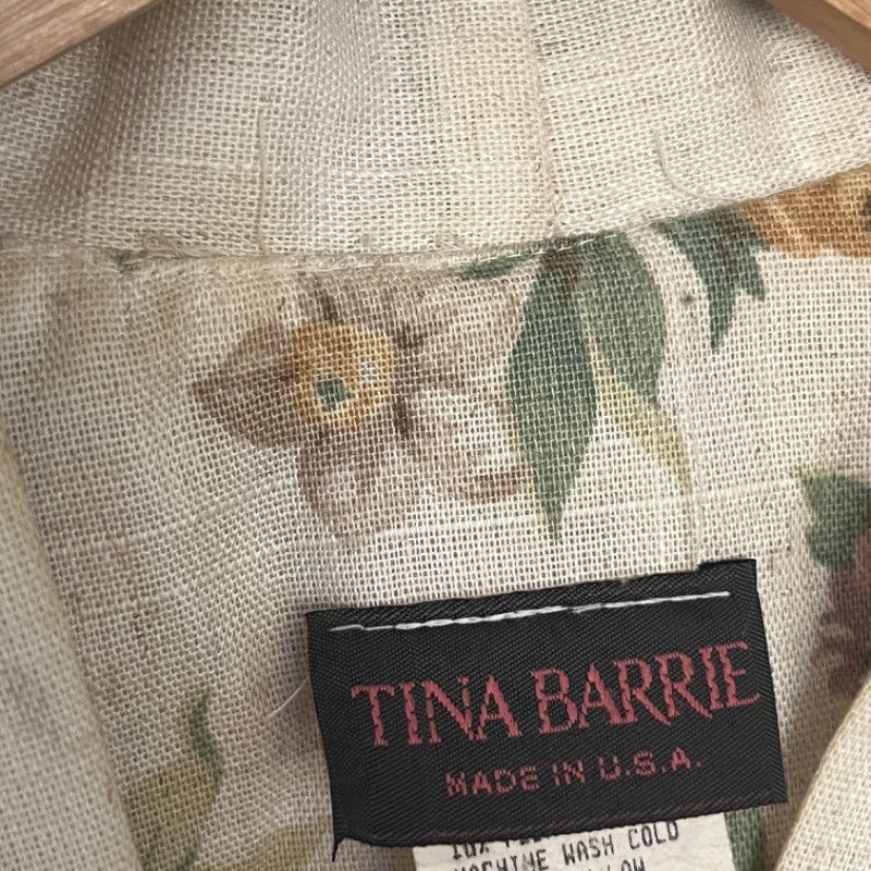 Designer Tina Barrie Floral Vintage Blazer Size M / US 6-8 / IT 42-44 - 4 Thumbnail