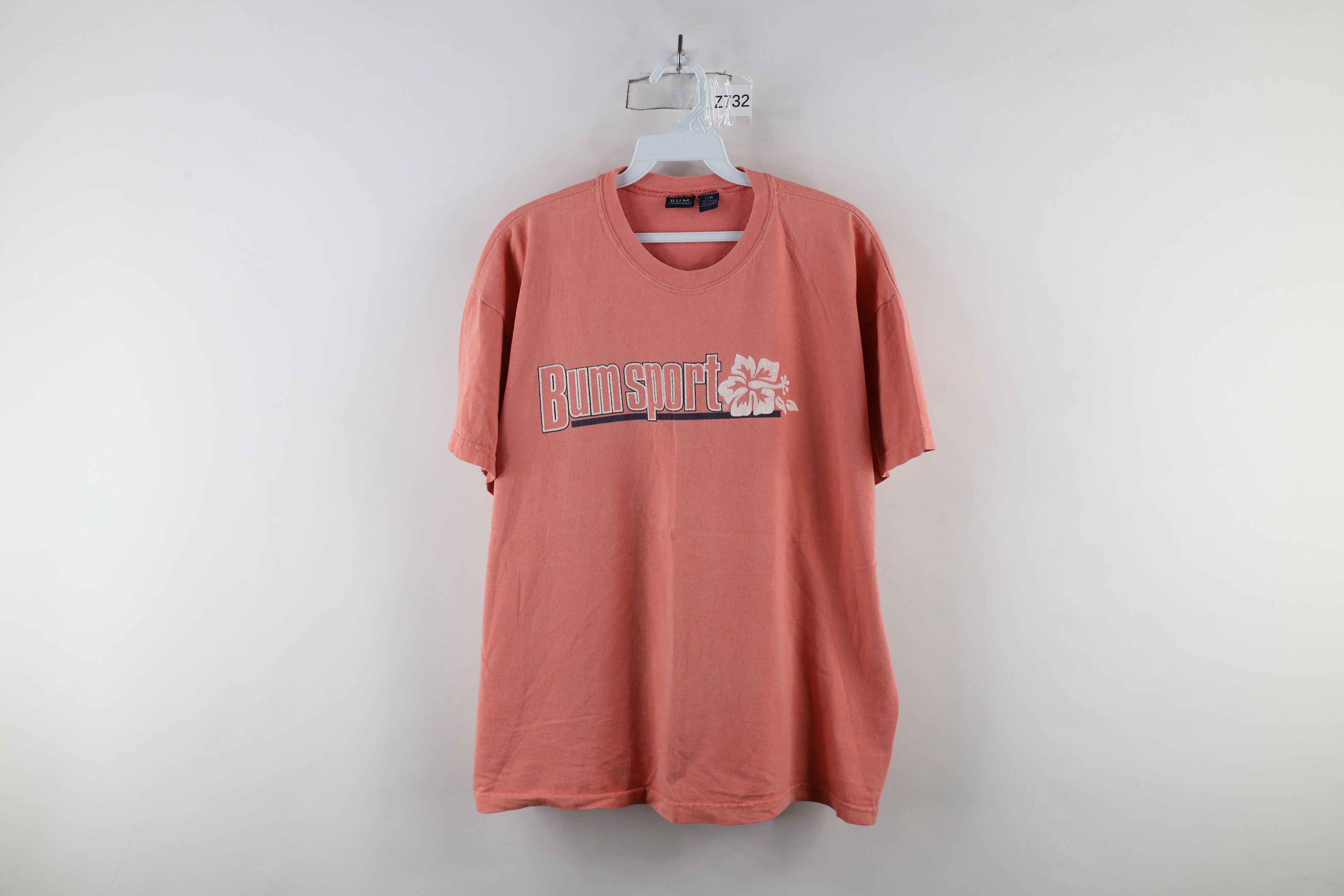 Vintage Vintage 90s Bum Equipment Spell Out Bum Sport Flower T-Shirt Size L / US 10 / IT 46 - 1 Thumbnail