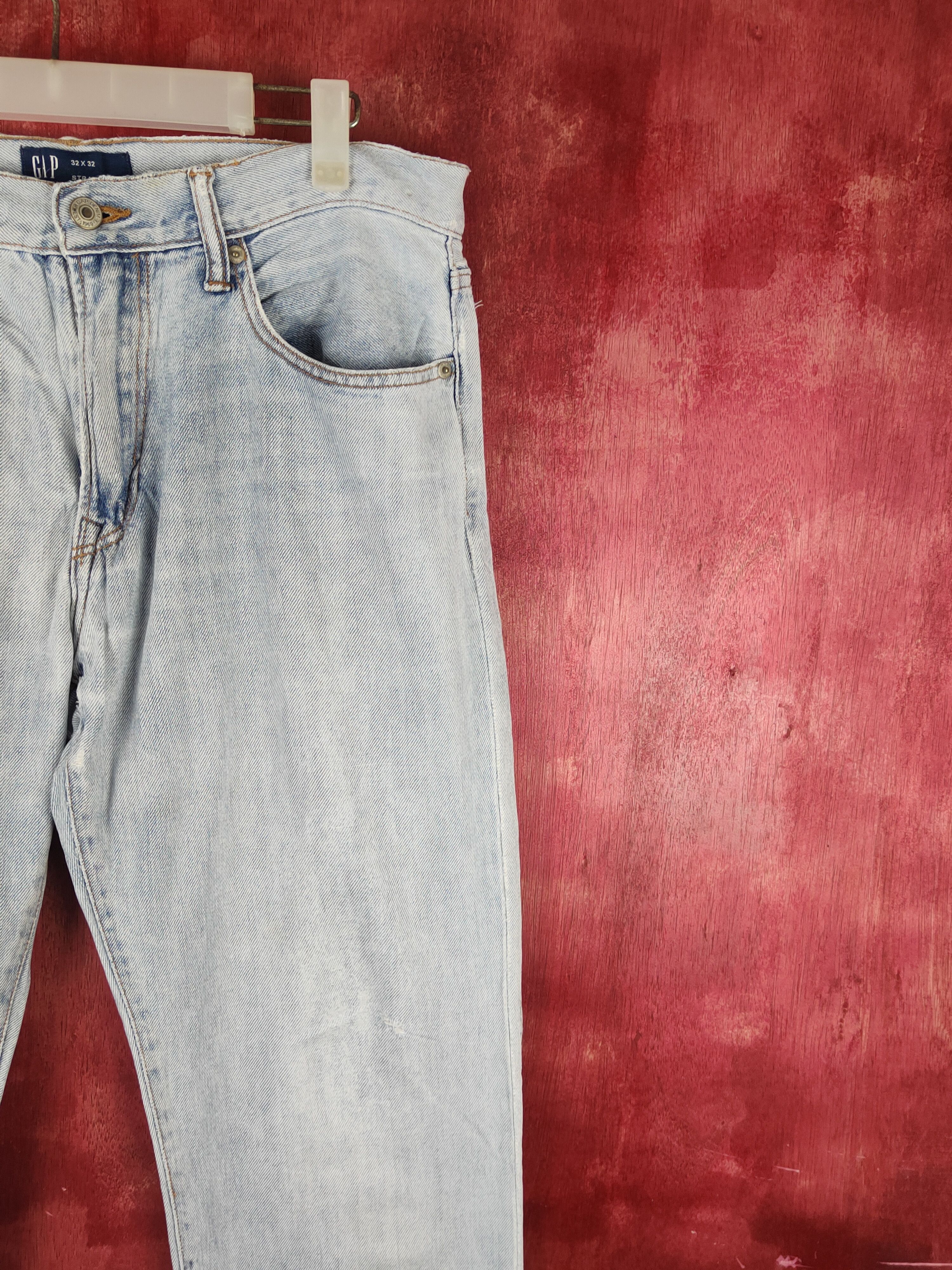 Gap GAP Blue Faded Distressed Ripped Jeans #1665 Size US 32 / EU 48 - 6 Thumbnail