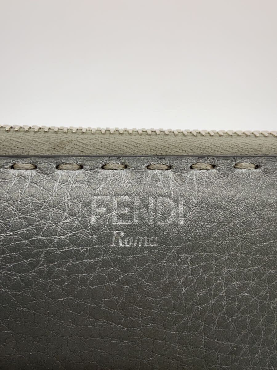 Fendi Fendi Leather Long Wallet Silver Size ONE SIZE - 3 Thumbnail