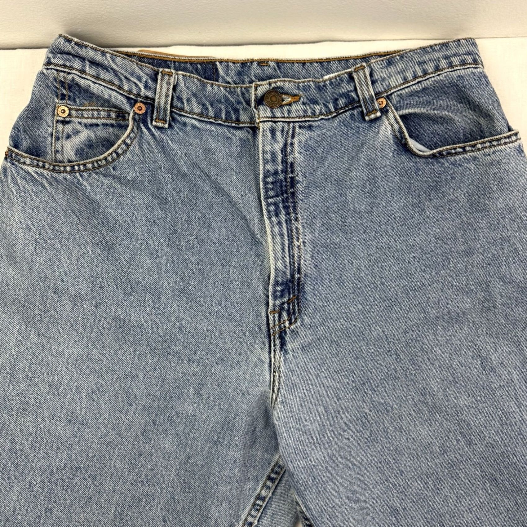 Levi's VINTAGE Levi's 15951 Jeans Womens 14 Long Relaxed Tapered Fit Made In USA 90s Size 36" / US 14 / IT 50 - 2 Thumbnail
