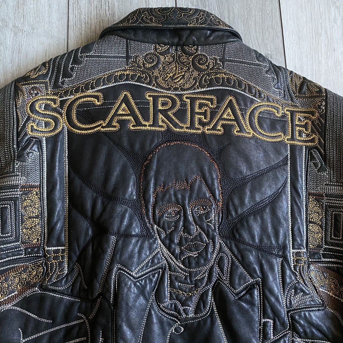 Al Wissam Al Wissam Scarface Al Pacino Leather Jacket AOP Vintage Y2K Size US XL / EU 56 / 4 - 9 Thumbnail