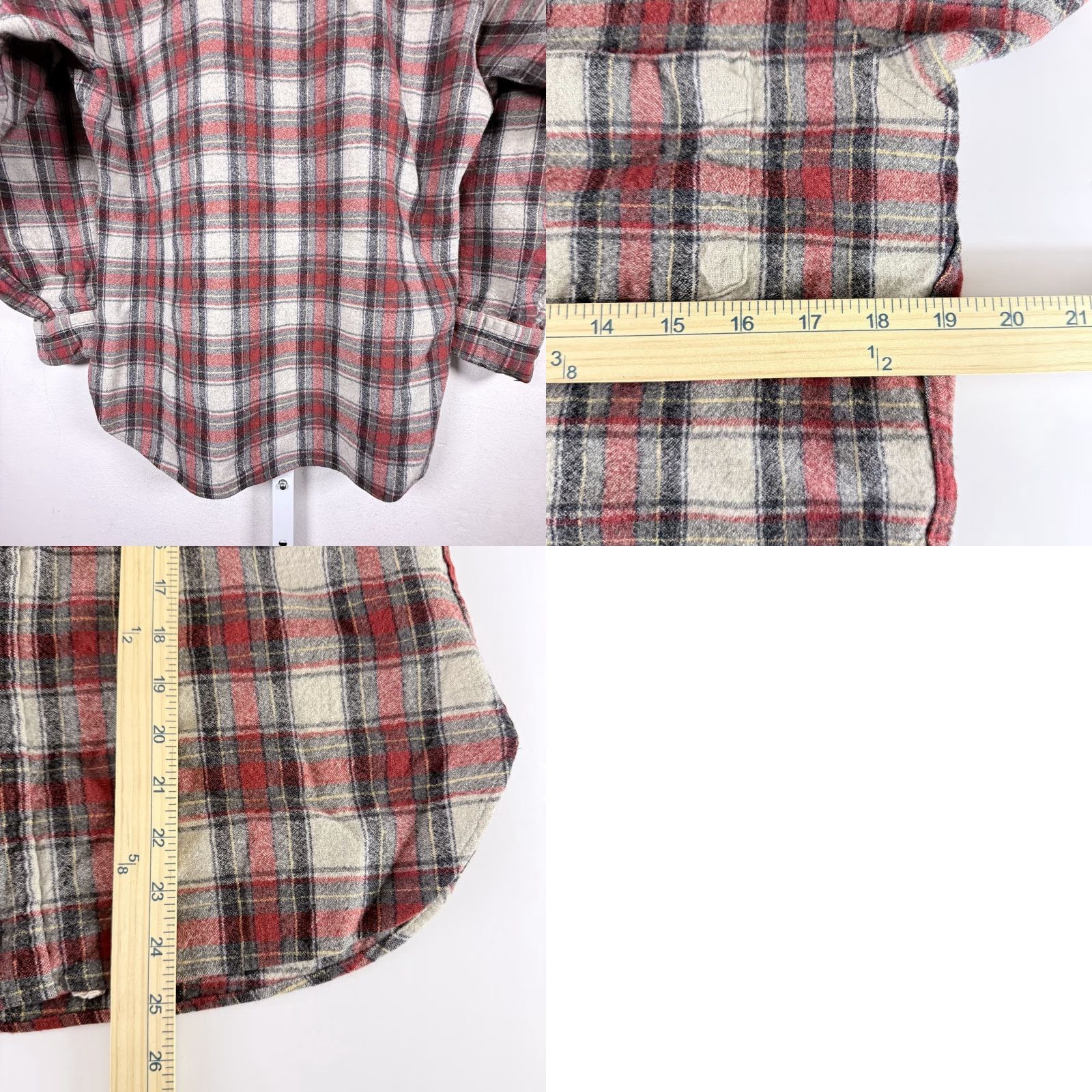 Pendleton VINTAGE Pendleton Shirt Red/White Wool USA Made - Large Mens Long Sleeve Button-Up Plaid Field Board Shirt Size US L / EU 52-54 / 3 - 8 Thumbnail