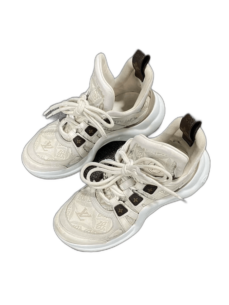 Louis Vuitton Dad Sneakers with Wear on Toe
