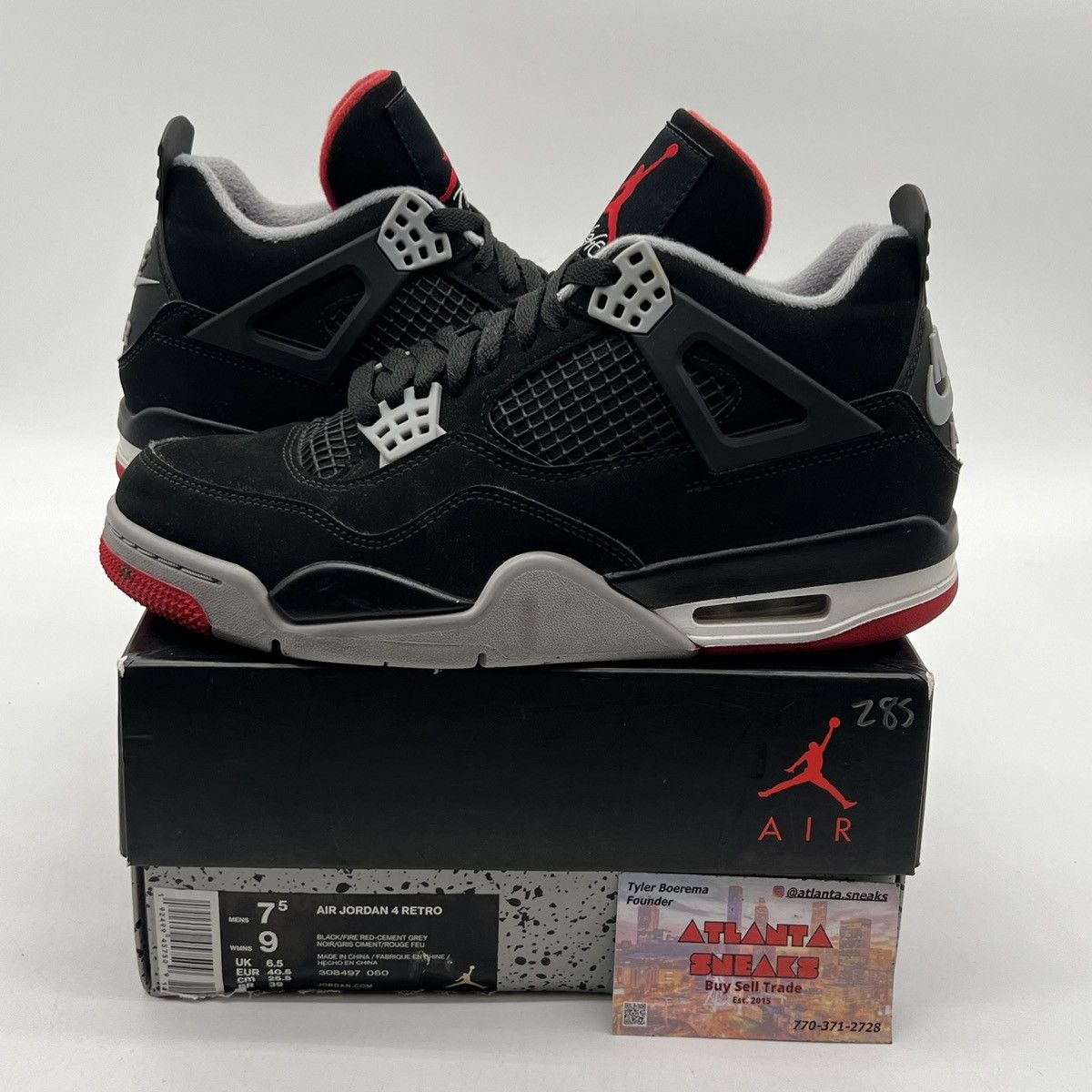 Jordan Brand Air Jordan 4 bred Size US 7.5 / EU 40-41 - 1 Thumbnail
