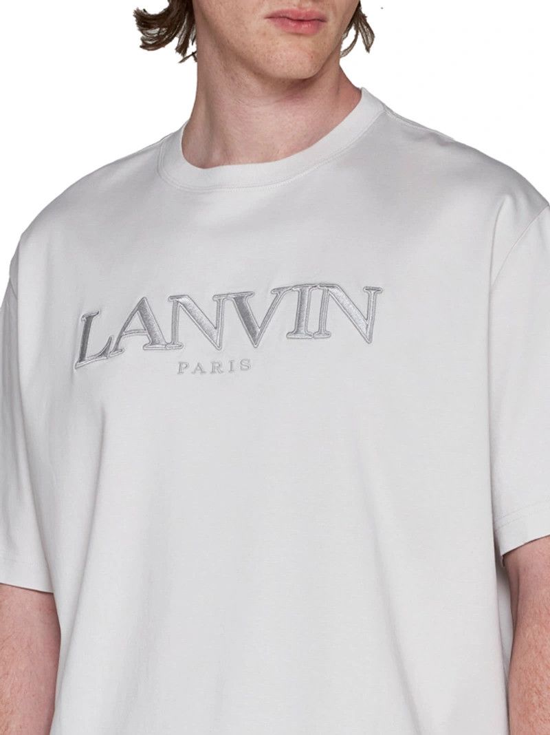 Lanvin Grey Embroidered Logo Oversized T-shirt Size US M / EU 48-50 / 2 - 3 Thumbnail