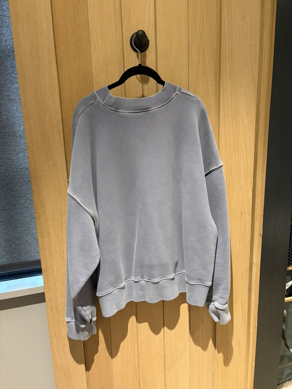 Palm Angels Palm Angels Grey Logo Crewneck Sweatshirt (Oversized Fit) Size US L / EU 52-54 / 3 - 3 Thumbnail