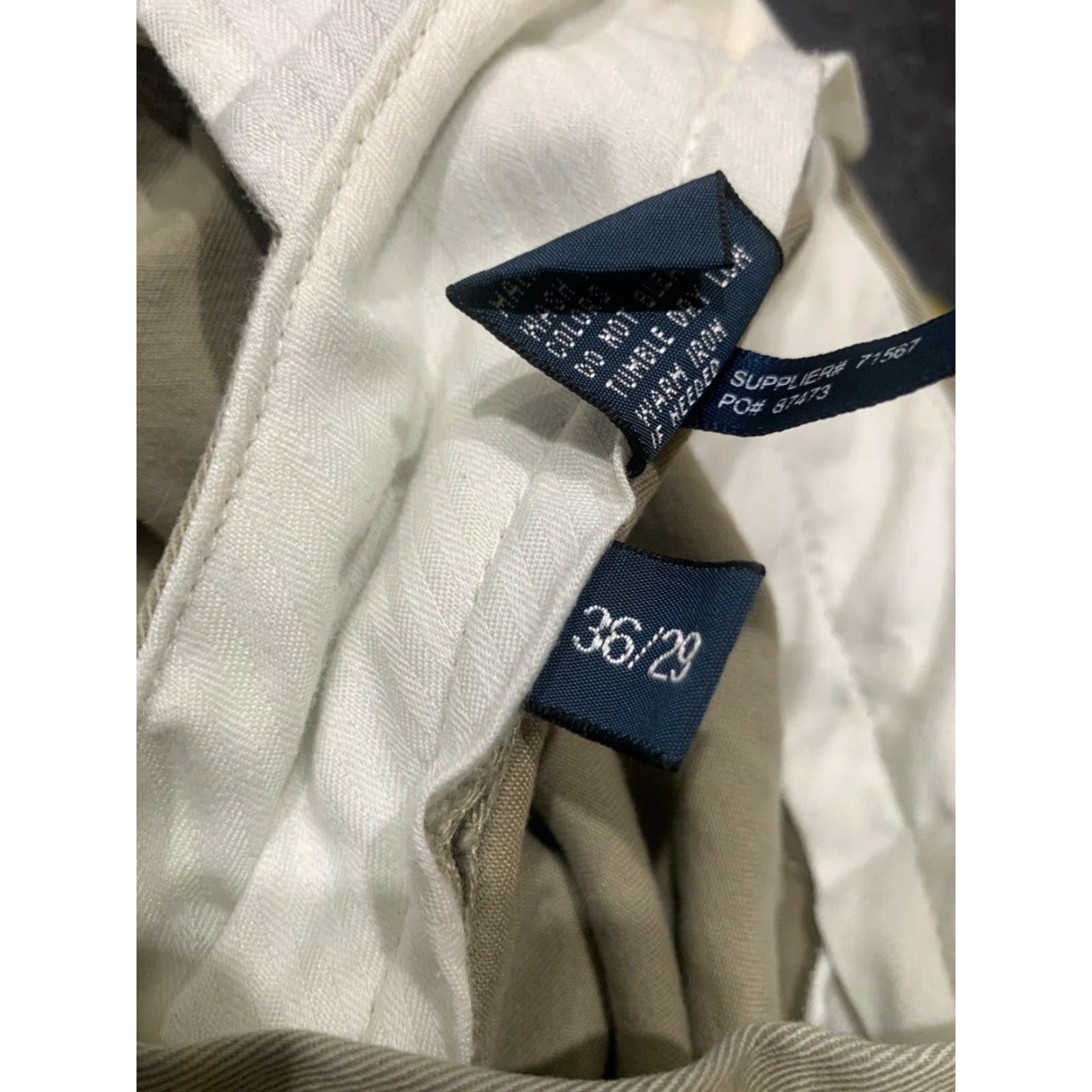 Polo Ralph Lauren VINTAGE Polo Ralph Lauren Mens Chino Pants Tapered Fit Casual Beige Size 34x27 Cotton Size US S / EU 44-46 / 1 - 6 Thumbnail