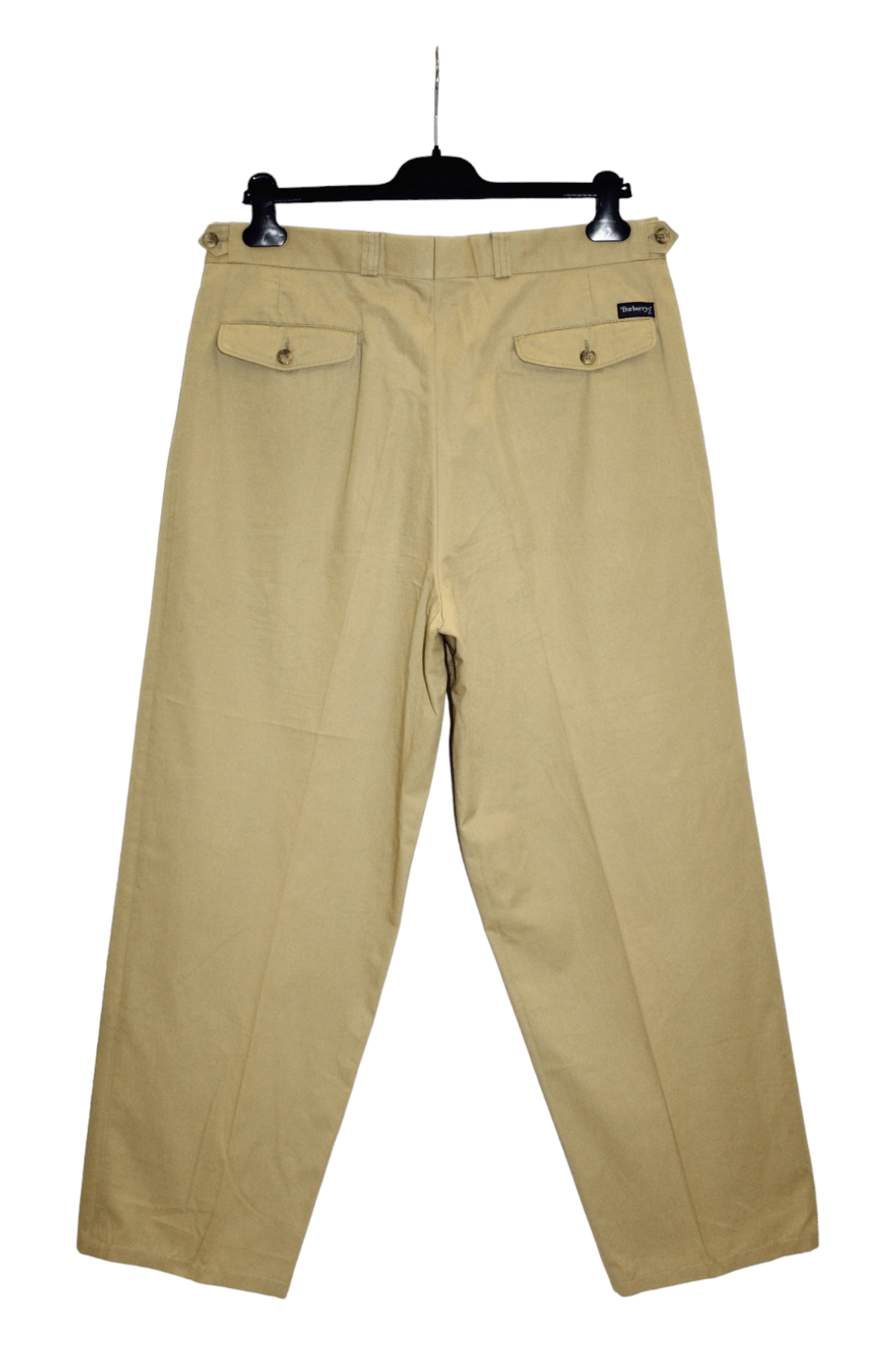 Burberry 🔥RARE 80s Burberrys 5 Pockets Pleated Camel-Cotton Trousers Size US 36 / EU 52 - 2 Thumbnail