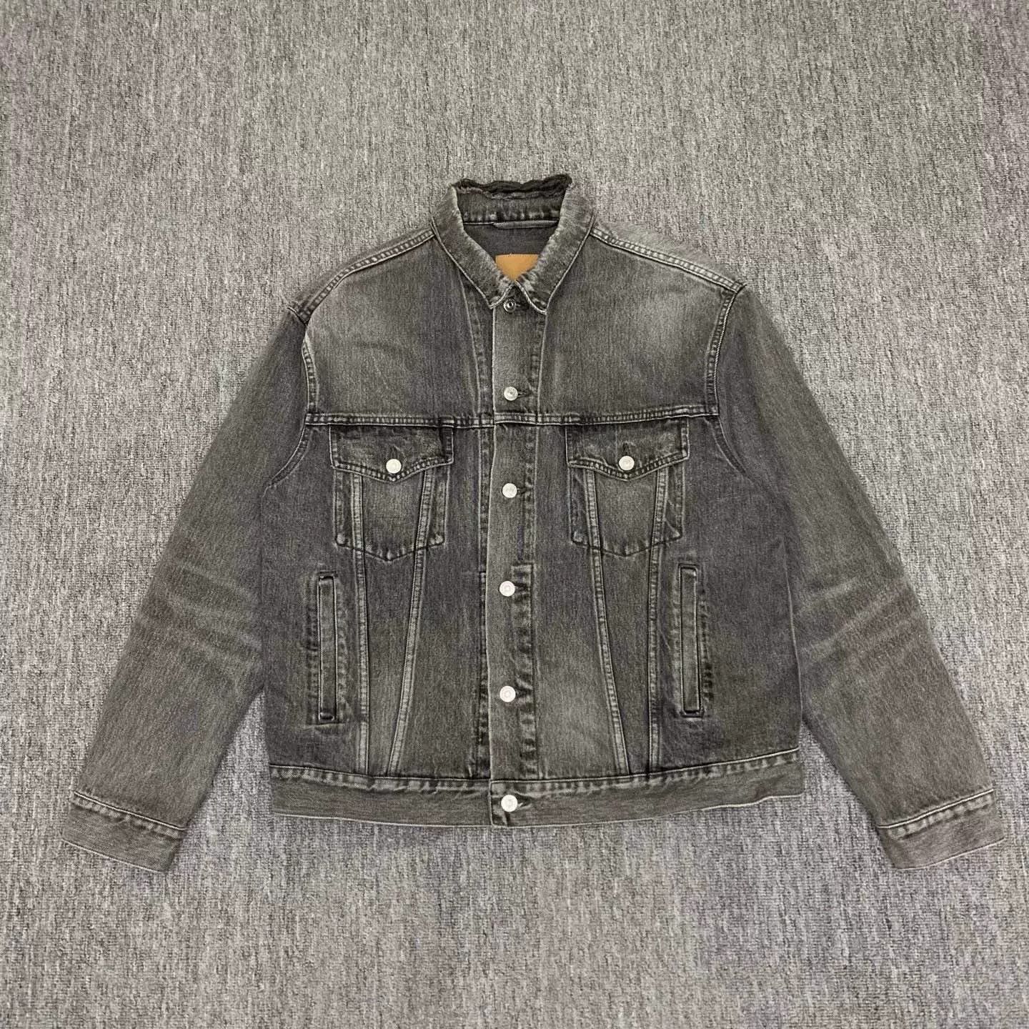 Balenciaga Balenciaga Back Logo Washed Denim Jacket Size US M / EU 48-50 / 2 - 1 Thumbnail