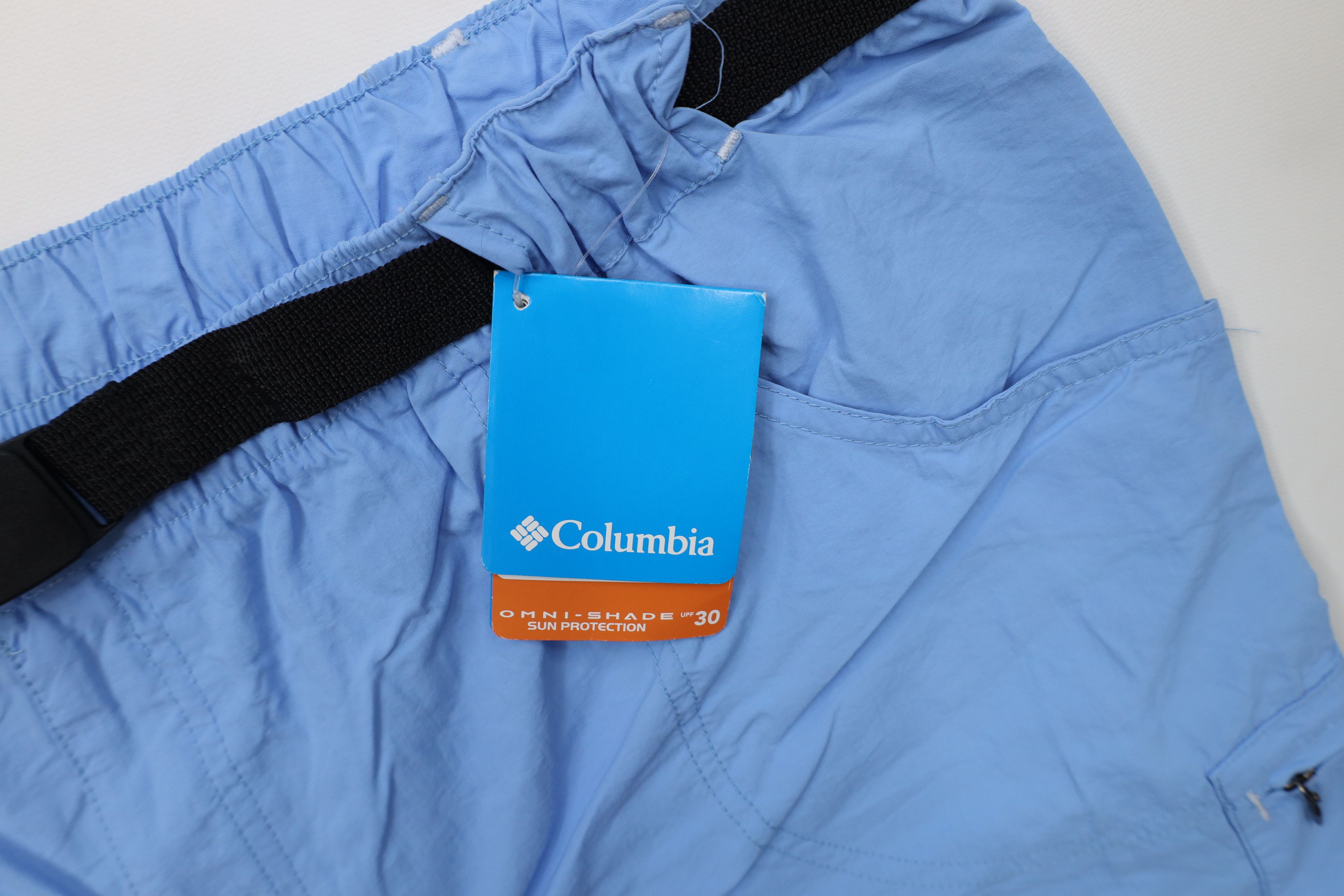 Columbia × Vintage Deadstock Vintage Y2K Columbia Cargo Shorts Light Blue Size 39" - 5 Thumbnail