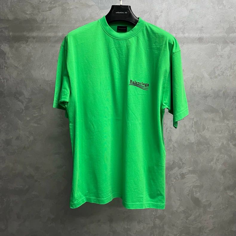Balenciaga Balenciaga Green logo monogram printed short sleeve T-shirt Size US XS / EU 42 / 0 - 1 Thumbnail