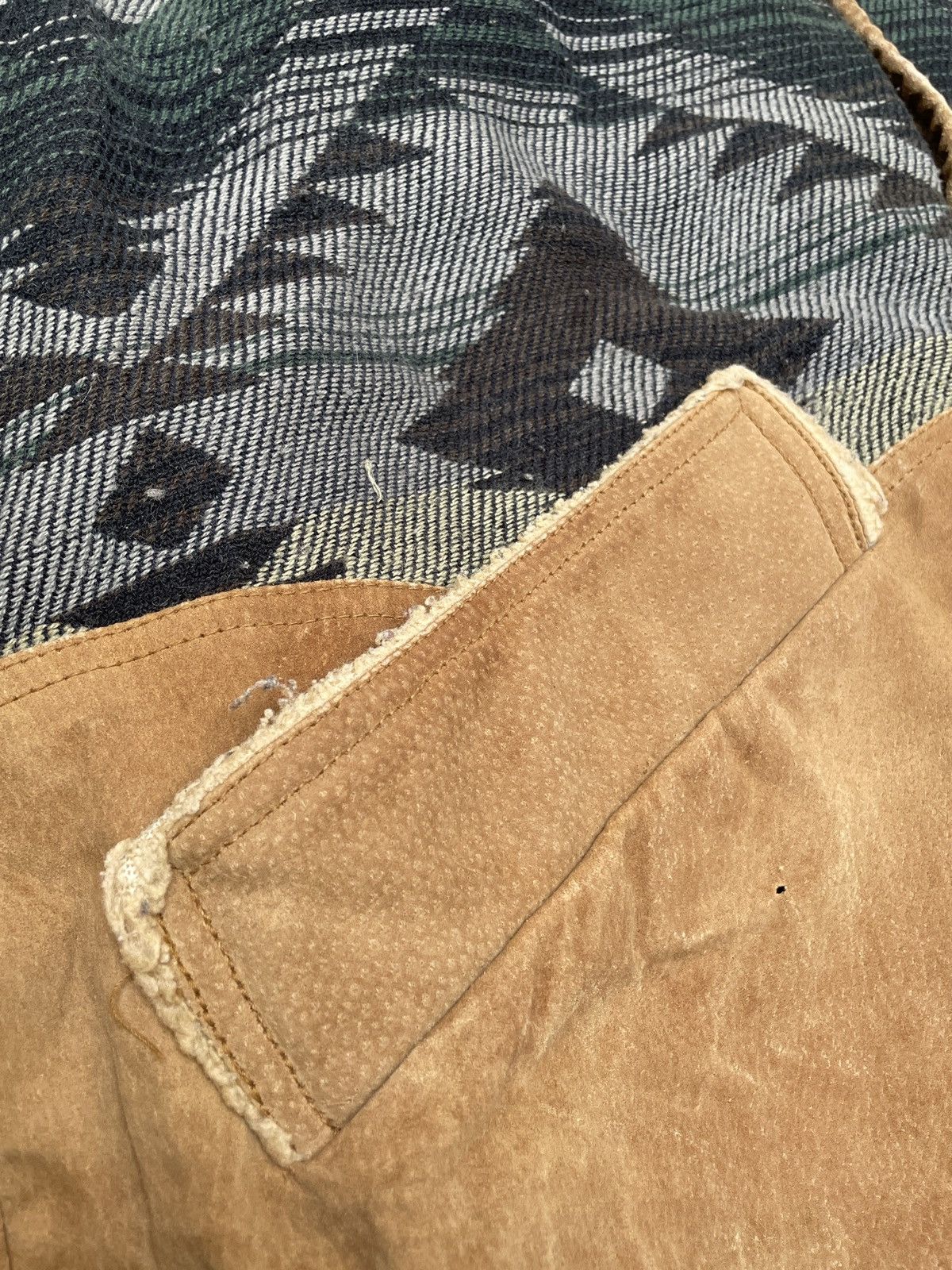 Vintage Vintage Suede Native Ranch Coat XL Shearling Patina Size US XXL / EU 58 / 5 - 14 Thumbnail