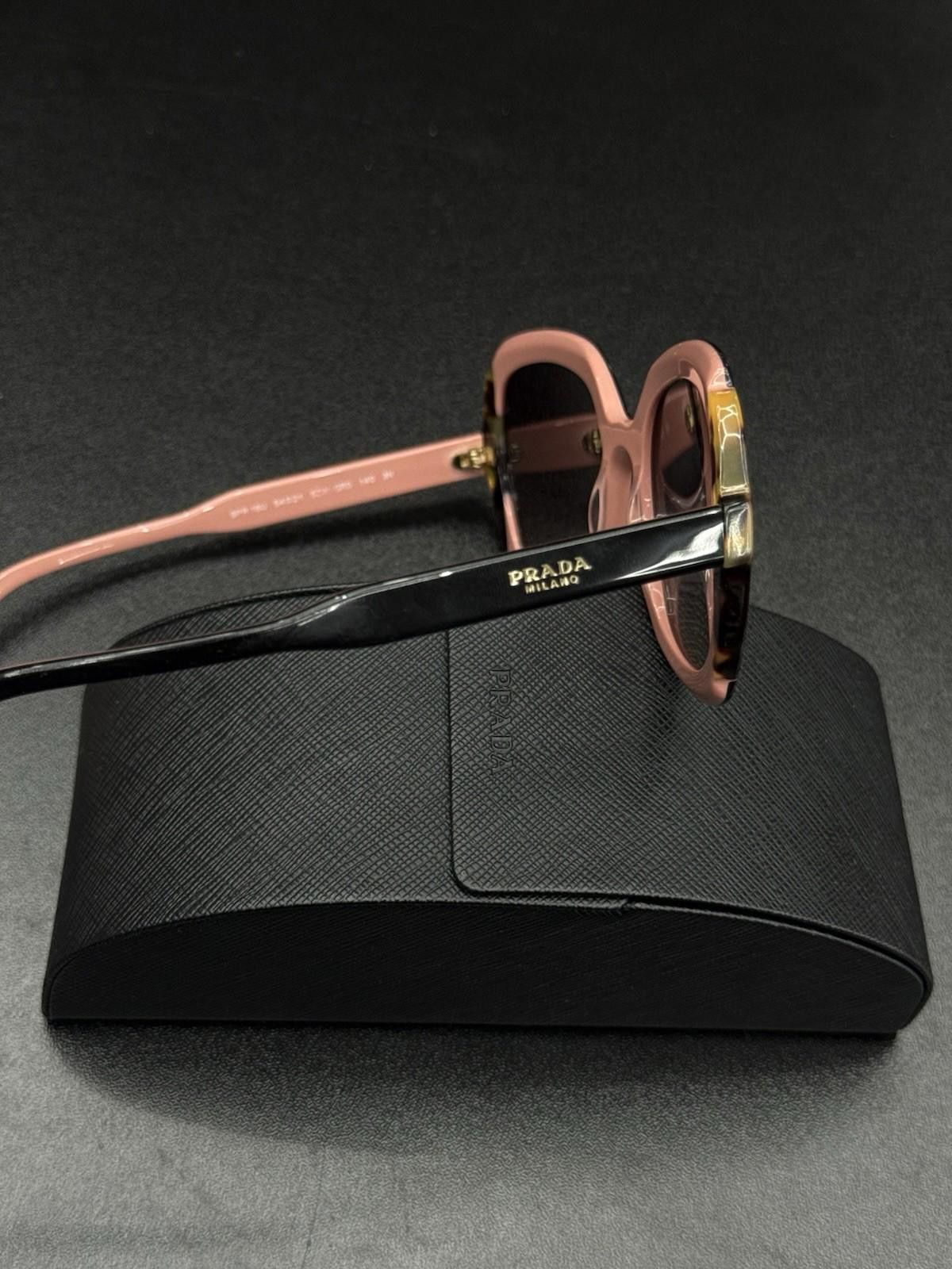 Prada Prada Black/Pink Acetate Angular Sunglasses SPR16U Italy Size ONE SIZE - 2 Thumbnail