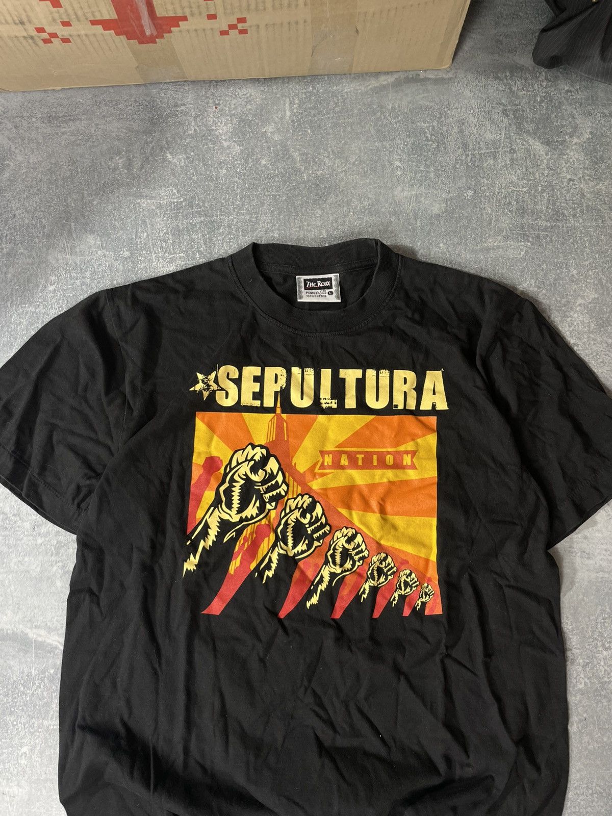 Band Tees Vintage The Rox Sepultura nation big lgoo tee t-shirt Size US L / EU 52-54 / 3 - 3 Thumbnail