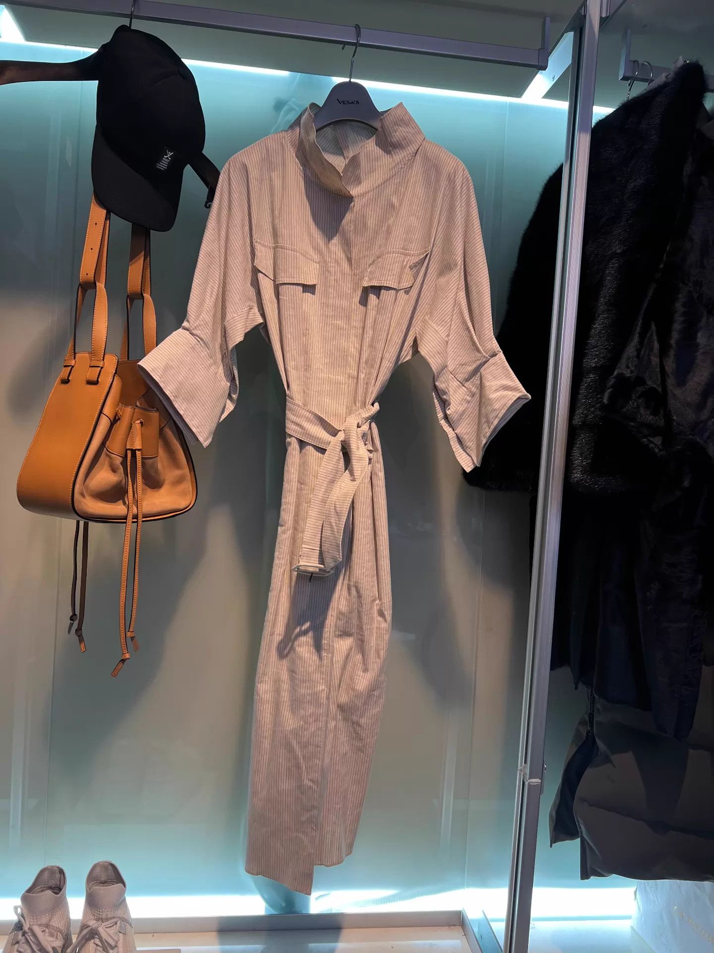 Other TIME ivory striped cotton-linen belted dress M Size M / US 6-8 / IT 42-44 - 2 Thumbnail