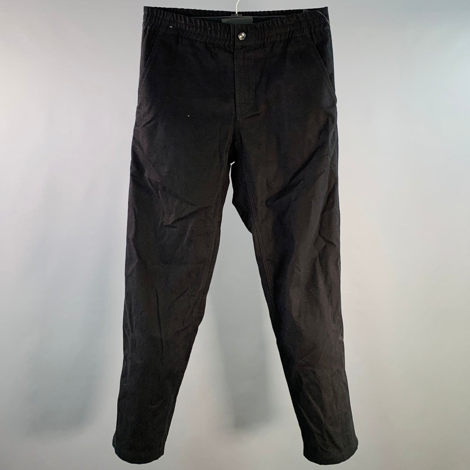 A.P.C. A.P.C. Black Corduroy Cotton Elastic Waistband Casual Pants Size US 32 / EU 48 - 1 Thumbnail
