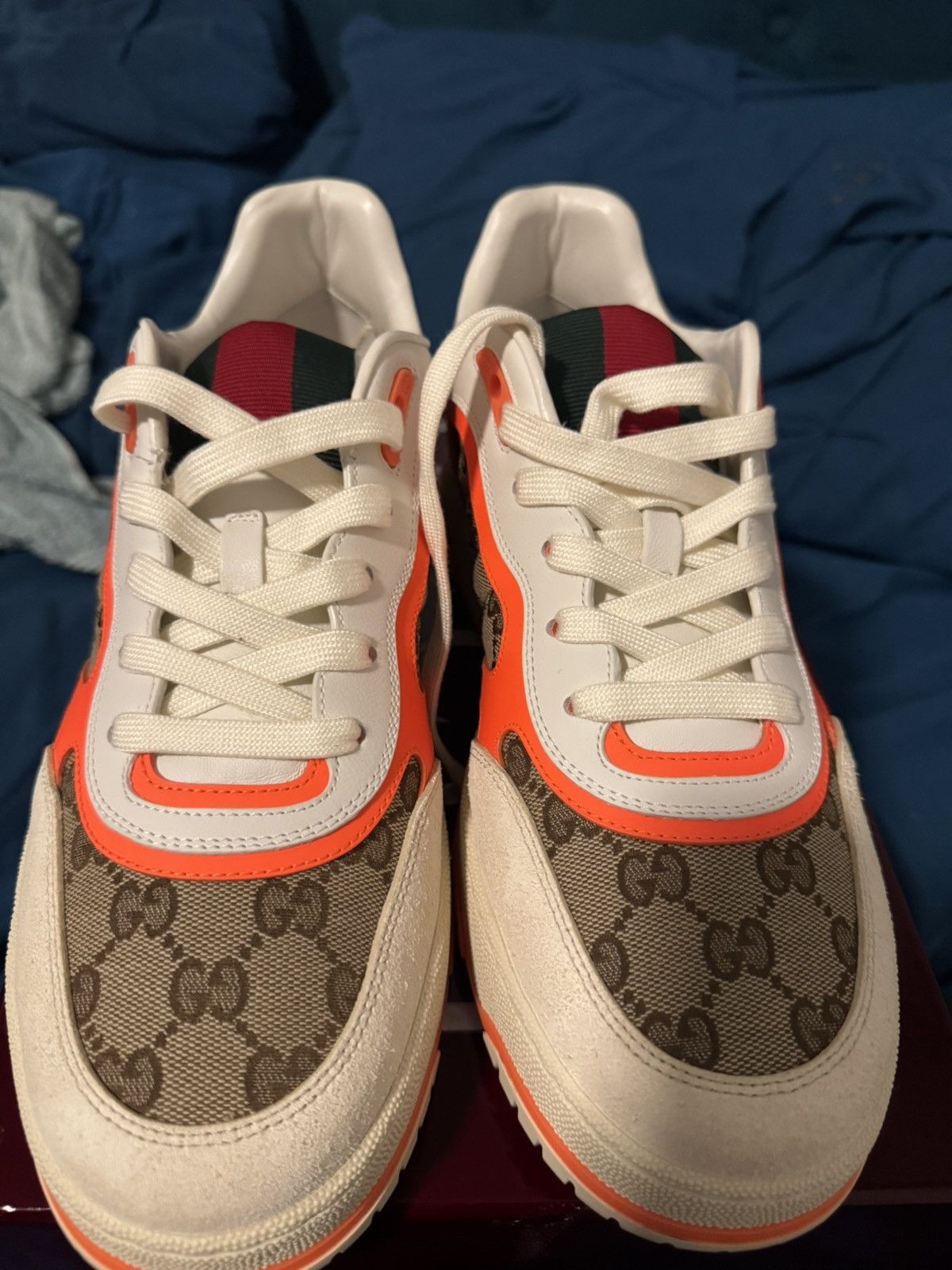 Gucci Men's Gucci Re-Web sneaker Size US 10.5 / EU 43-44 - 2 Thumbnail