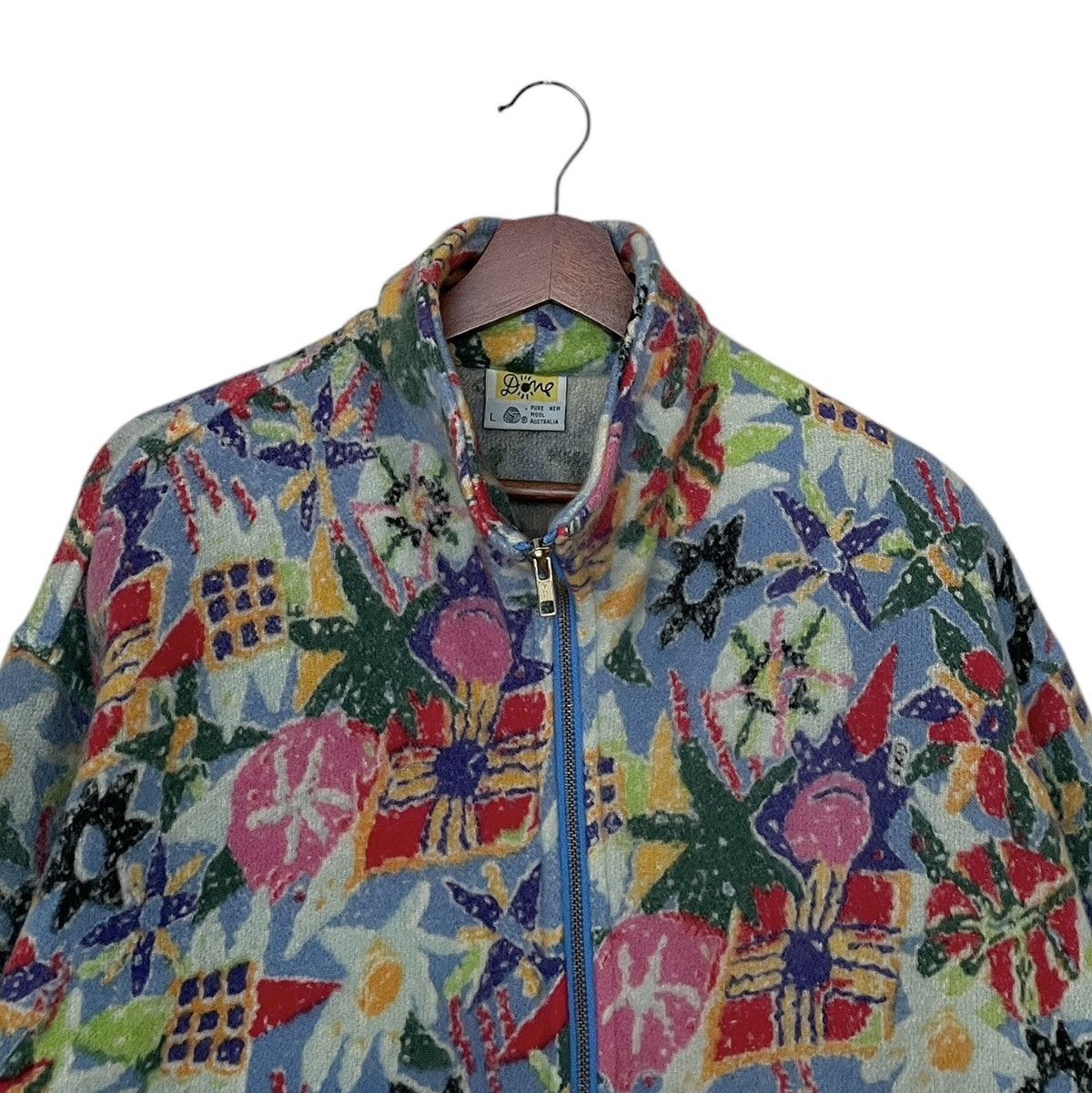 Vintage Vintage Brand Art Kendone Full Print Wool Jacket 1990s Size US L / EU 52-54 / 3 - 3 Thumbnail