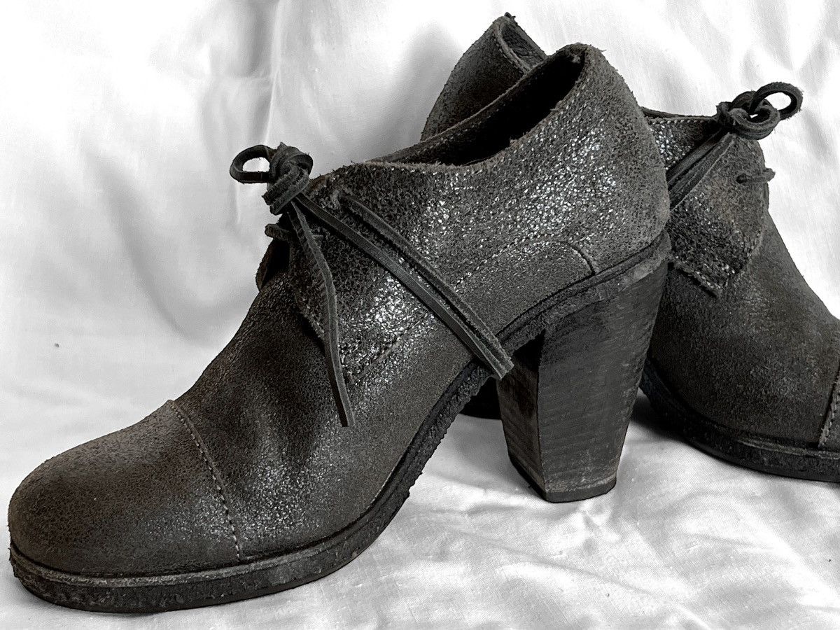 10sei0otto Stunning Artisanal 10sei0otto Anthracite Horse Leather Boots Size US 8 / IT 38 - 3 Thumbnail