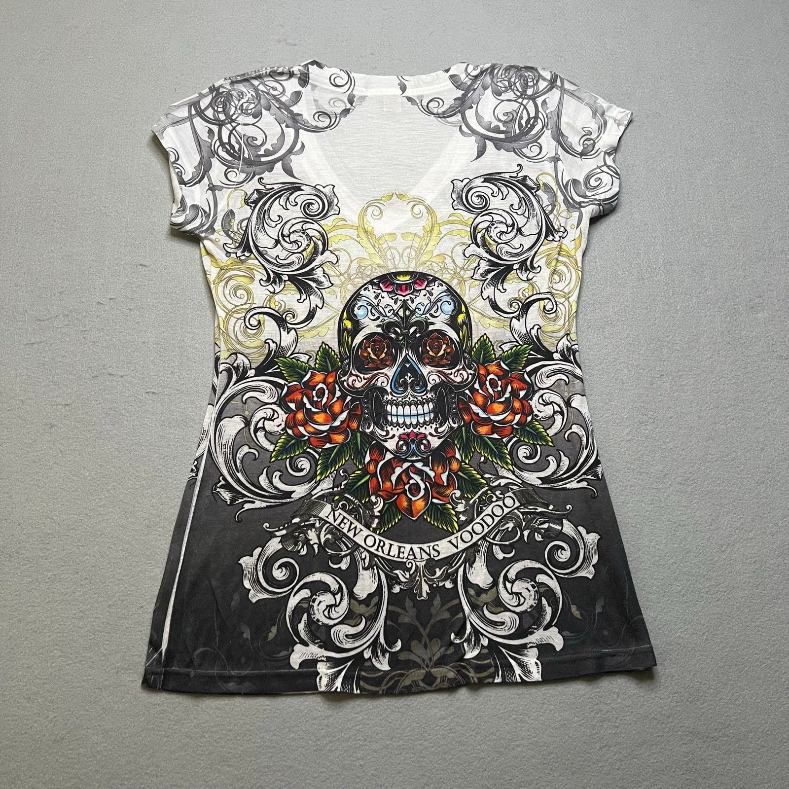 Other Y2K PsioRosio USA New Orleans Voodoo Skull T-Shirt XL Gothic Size XL / US 12-14 / IT 48-50 - 7 Thumbnail