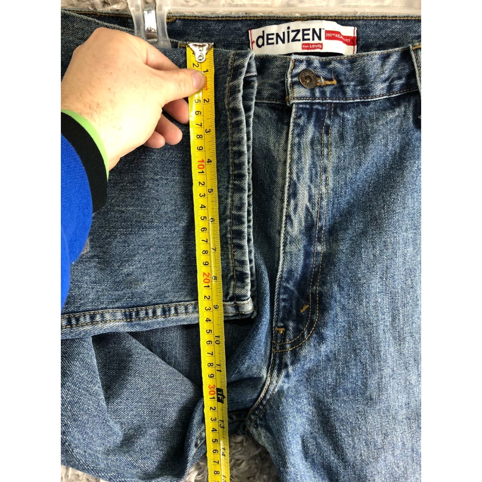 Denizen DENIZEN 285 Relaxed Fit Mens Size 40x30 Mid Rise Straight Leg Blue Denim Jeans Size US 40 / EU 56 - 4 Thumbnail