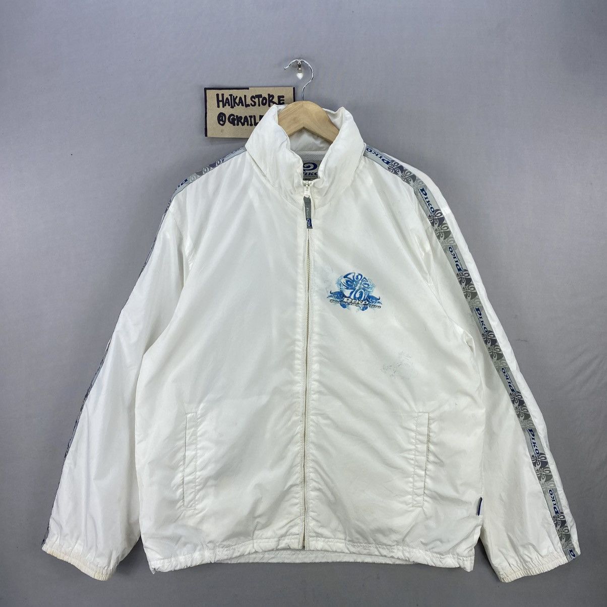Japanese Brand Piko Hawaiian Zipper Up Light Jacket Size US L / EU 52-54 / 3 - 1 Thumbnail