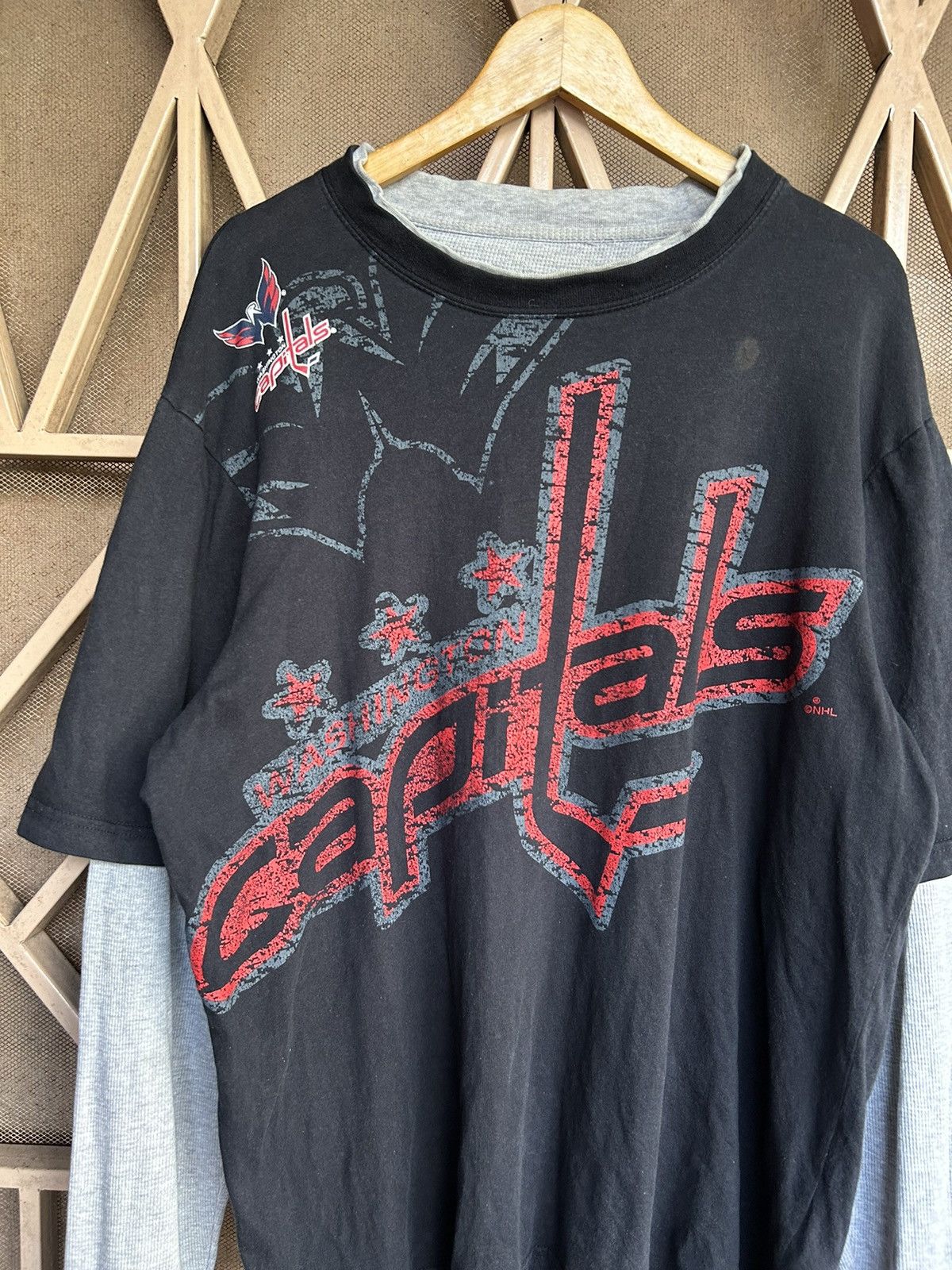 Japanese Brand 💸BINDINGOFFER💸double layer washington capitals longsleeve Size US XL / EU 56 / 4 - 2 Thumbnail