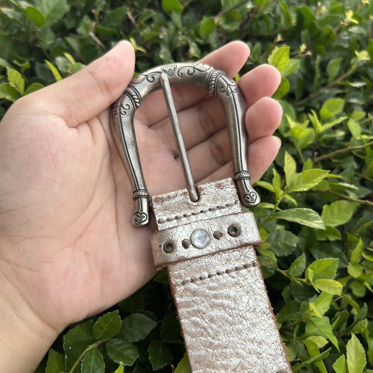 Vintage Vintage studded leather belt (Kapital Style) Size ONE SIZE - 12 Thumbnail
