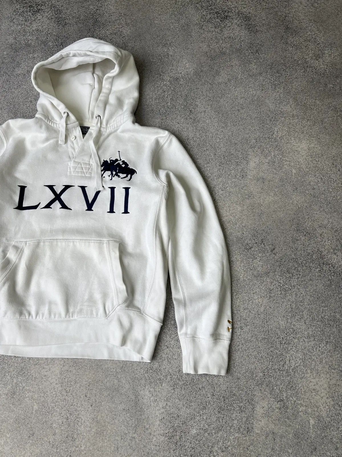 Polo Ralph Lauren × Vintage Vintage Polo Ralph Lauren PRL White Women’s Hoodie 3LXVII Size L / US 10 / IT 46 - 3 Thumbnail