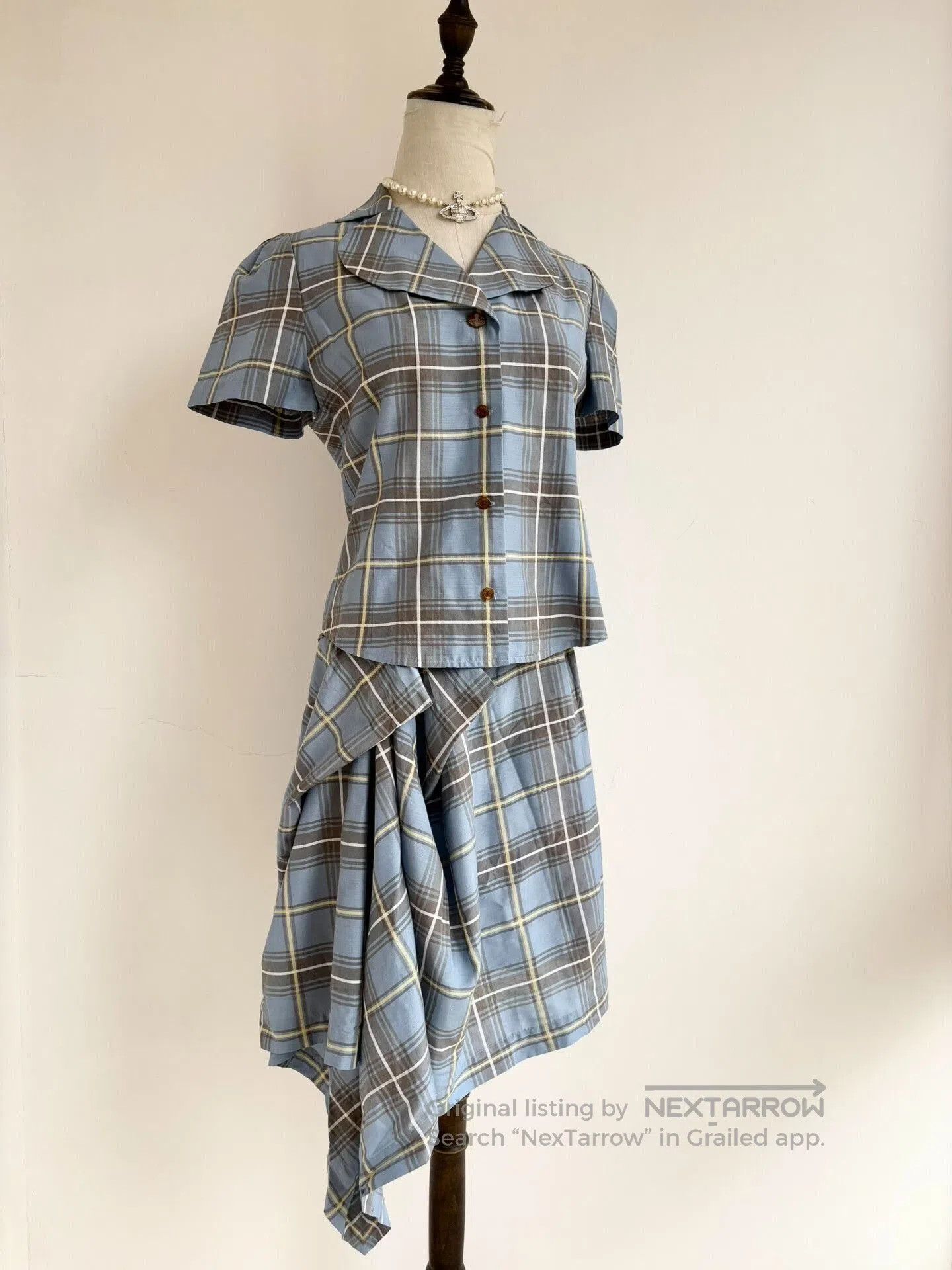 Vivienne Westwood Vivienne Westwood Vintage Blue Plaid Set. Size L / US 10 / IT 46 - 2 Thumbnail