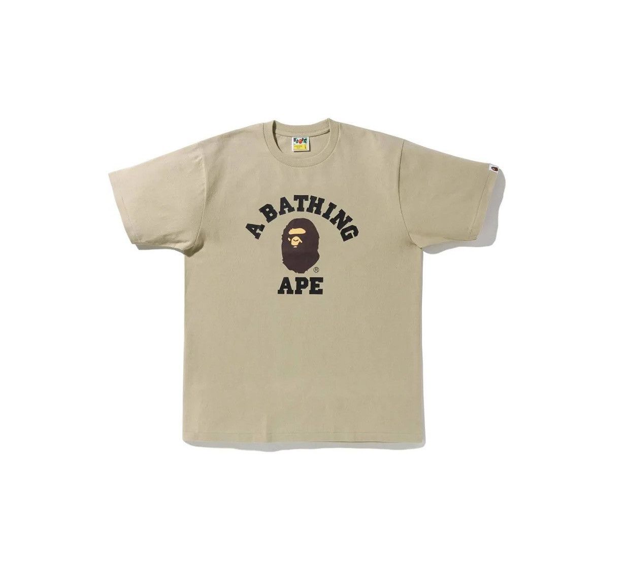 Bape BAPE College Tee Beige Size US L / EU 52-54 / 3 - 1 Thumbnail