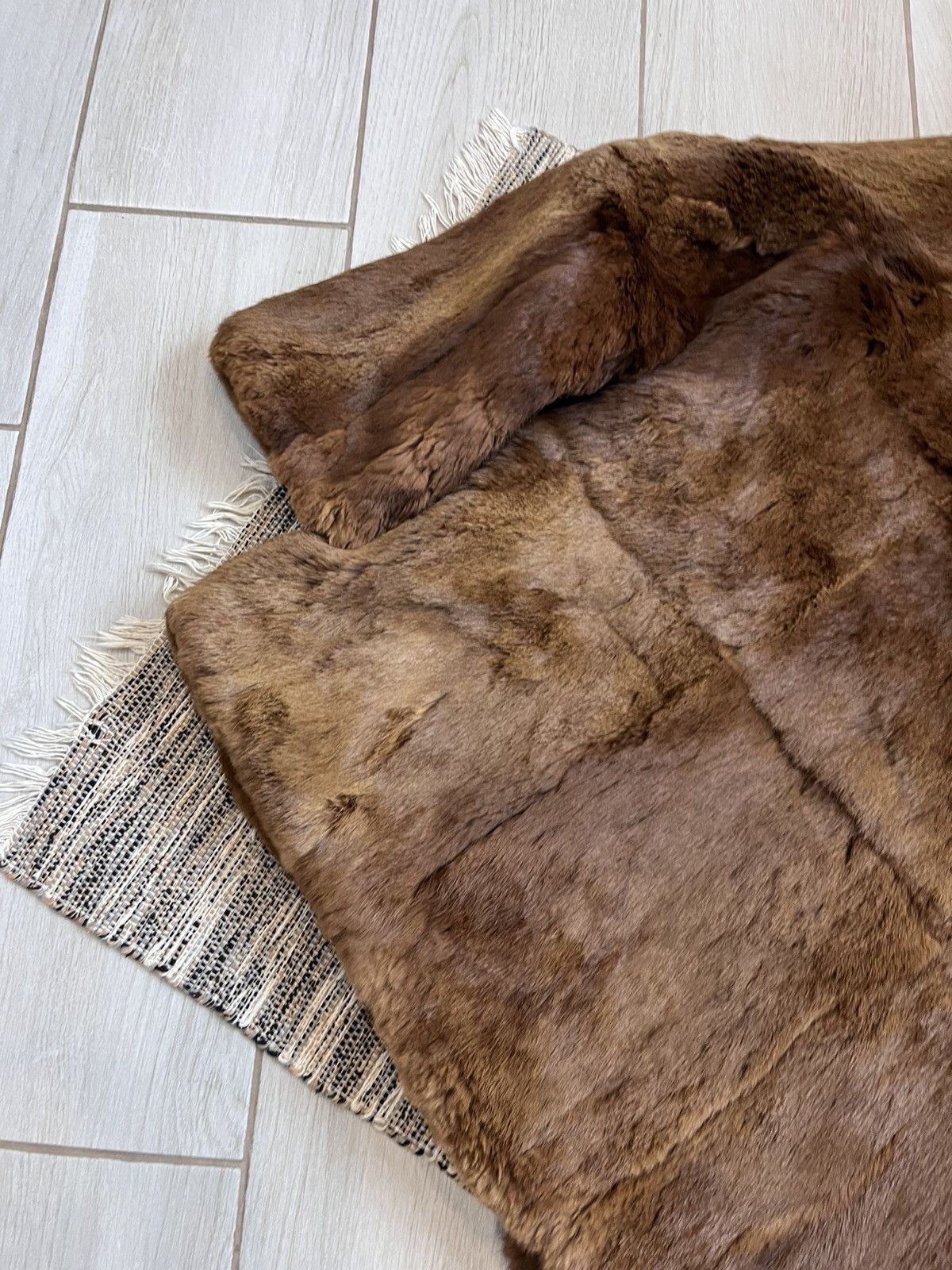 Vintage Hype Vintage Real Fur Jacket Brown Coats Avantgarde retro Size L / US 10 / IT 46 - 15 Thumbnail