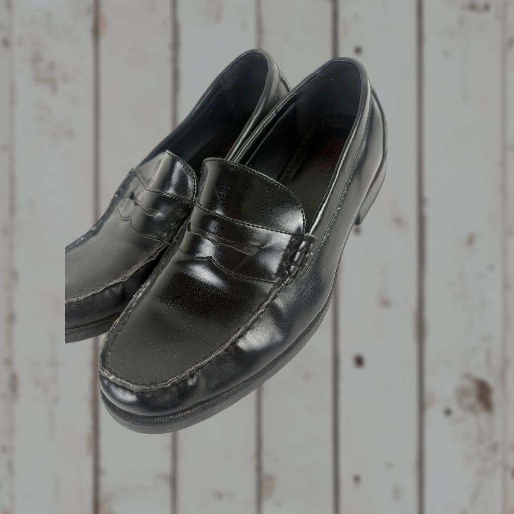 Vintage Dexter Comfort Memory Foam Penny Loafers Derby Dress Men’s 10.5 Black Leather Faux Memory Foam Breathable Cushioned Lightweight Slip On Round Toe Size US 11 / EU 44 - 1 Thumbnail