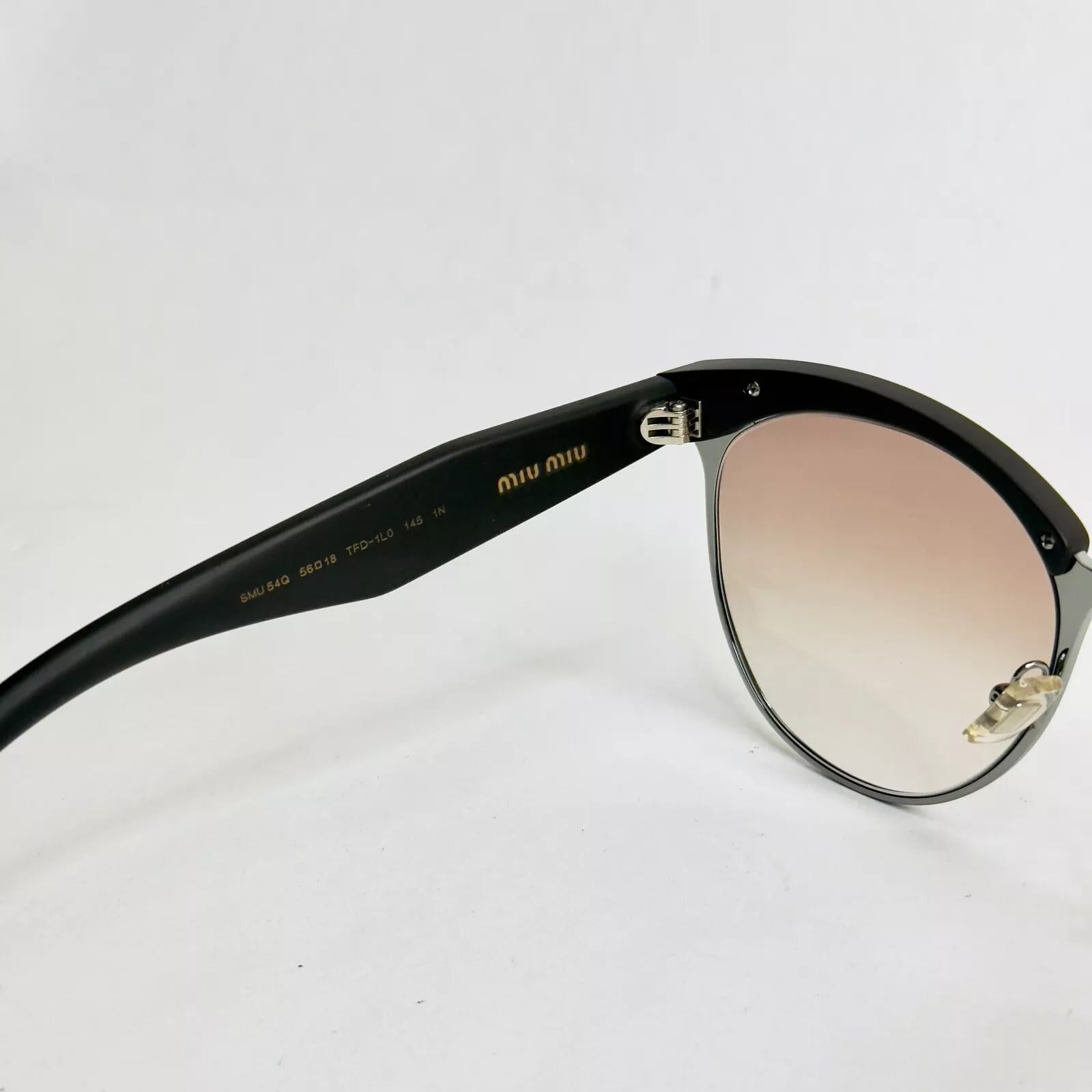 Miu Miu MIU MIU STARDUST 54Q Gray Brown Pave Stud Sunglasses MU54QS Size ONE SIZE - 4 Thumbnail