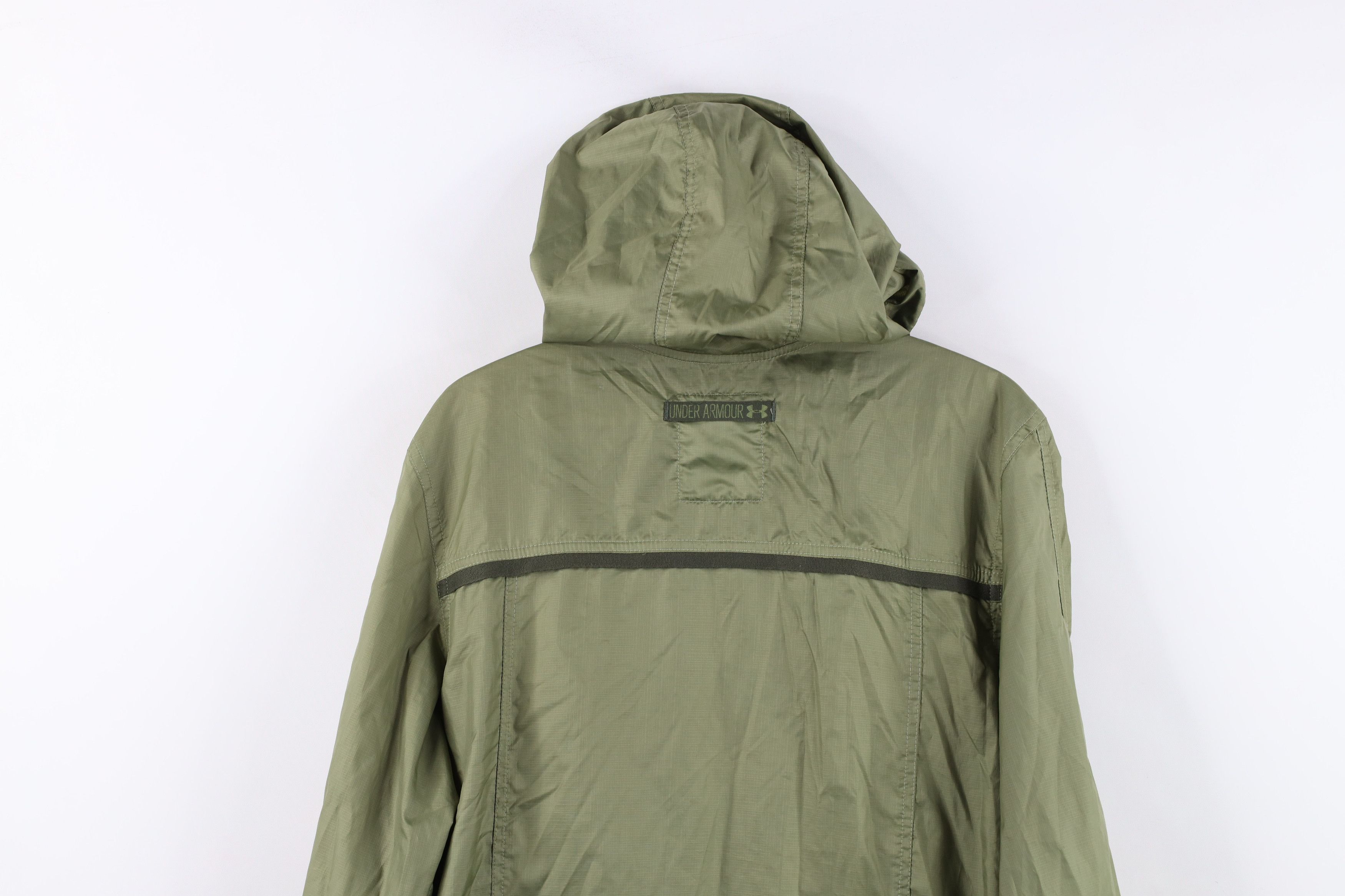 Under Armour Vintage Under Armour Full Zip Hooded Windbreaker Jacket Size L / US 10 / IT 46 - 14 Thumbnail