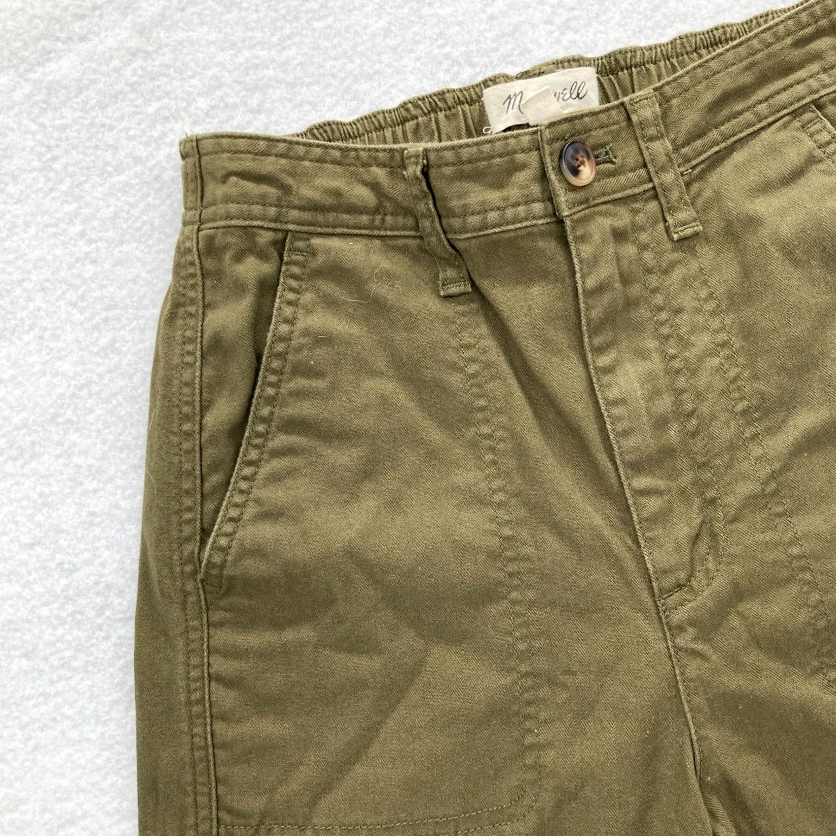 Madewell Madewell Camp Pants Women's XXS Green Stretch Straight Leg Utility Hiking Travel Pants Size 24" / US 00 / IT 34 - 3 Thumbnail