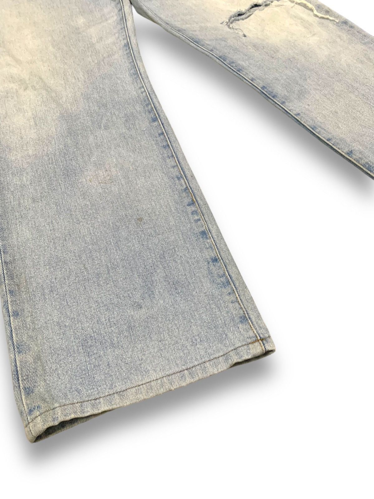 Hanes Vintage 80s Hanes Blue Wash Baggy Distressed Jeans Size US 32 / EU 48 - 9 Thumbnail