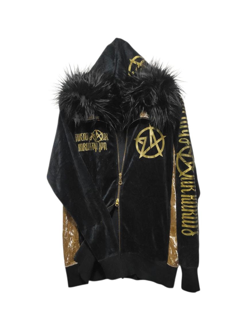 If Six Was Nine 24 Karats Velvet Zip Fur Hoodie if six was nine style Size US L / EU 52-54 / 3 - 1 Thumbnail