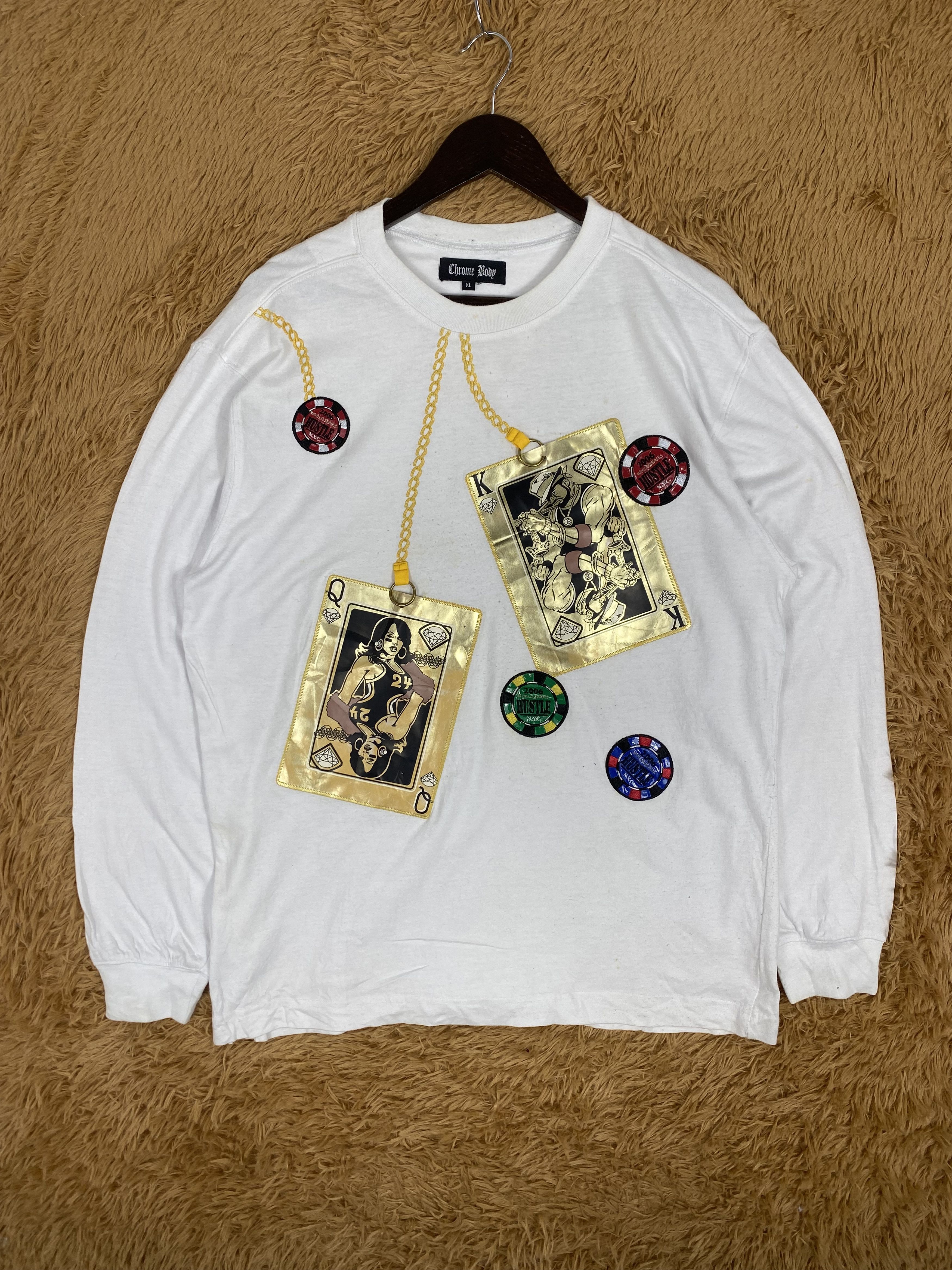 Japanese Brand Vintage Chrome Body Hip Hop Sweatshirts PS0143 Size US XL / EU 56 / 4 - 1 Thumbnail