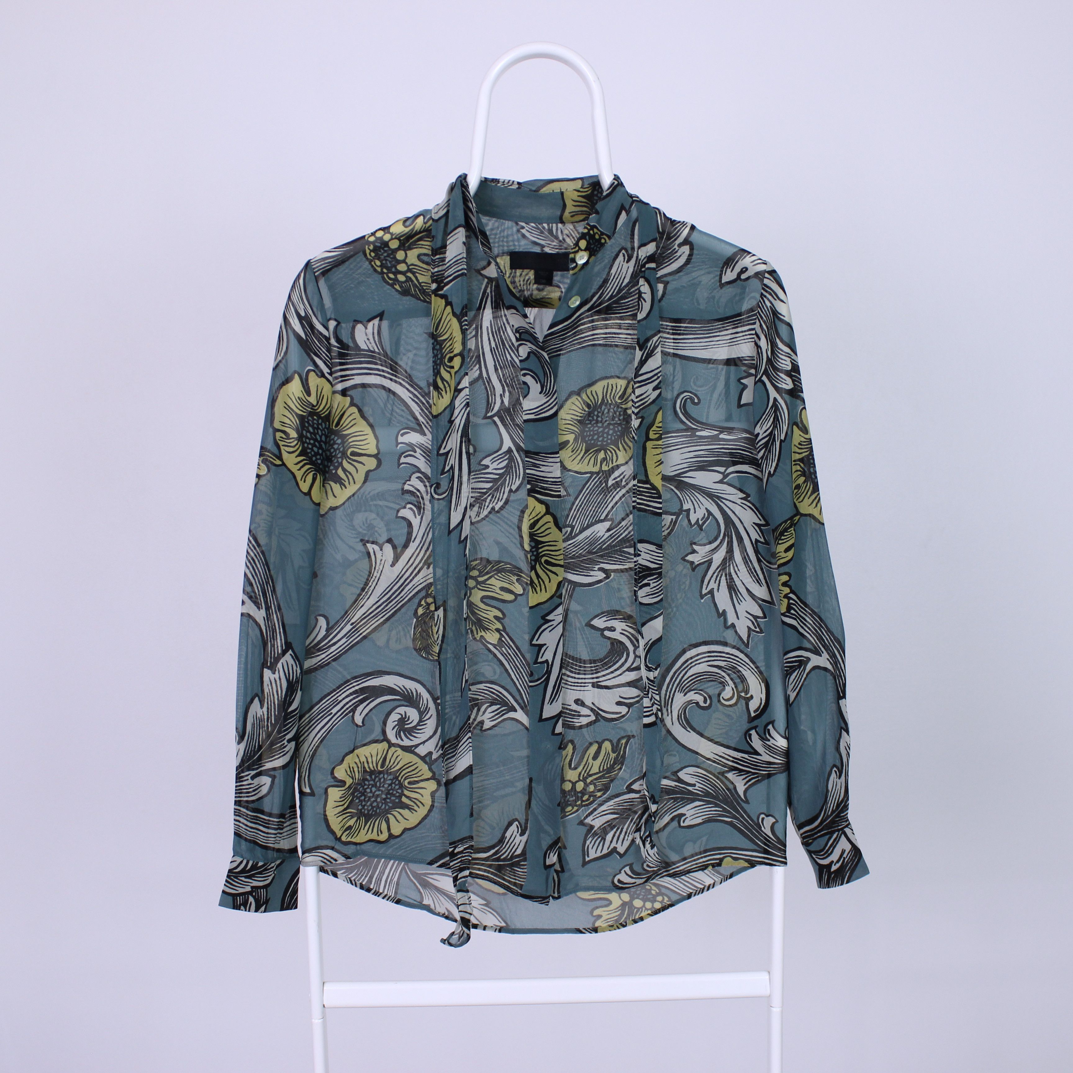Burberry Burberry Prosum shirt button Ups multi logo flowers silk Size S / US 4 / IT 40 - 3 Thumbnail