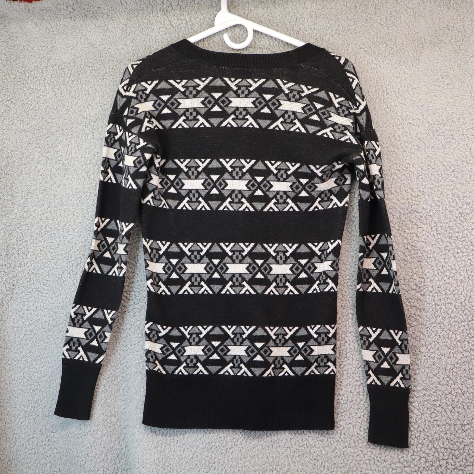 Mossimo Mossimo Cardigan Women XS Black Longline Aztec Boho Vtg 90s Size XS / US 0-2 / IT 36-38 - 6 Thumbnail