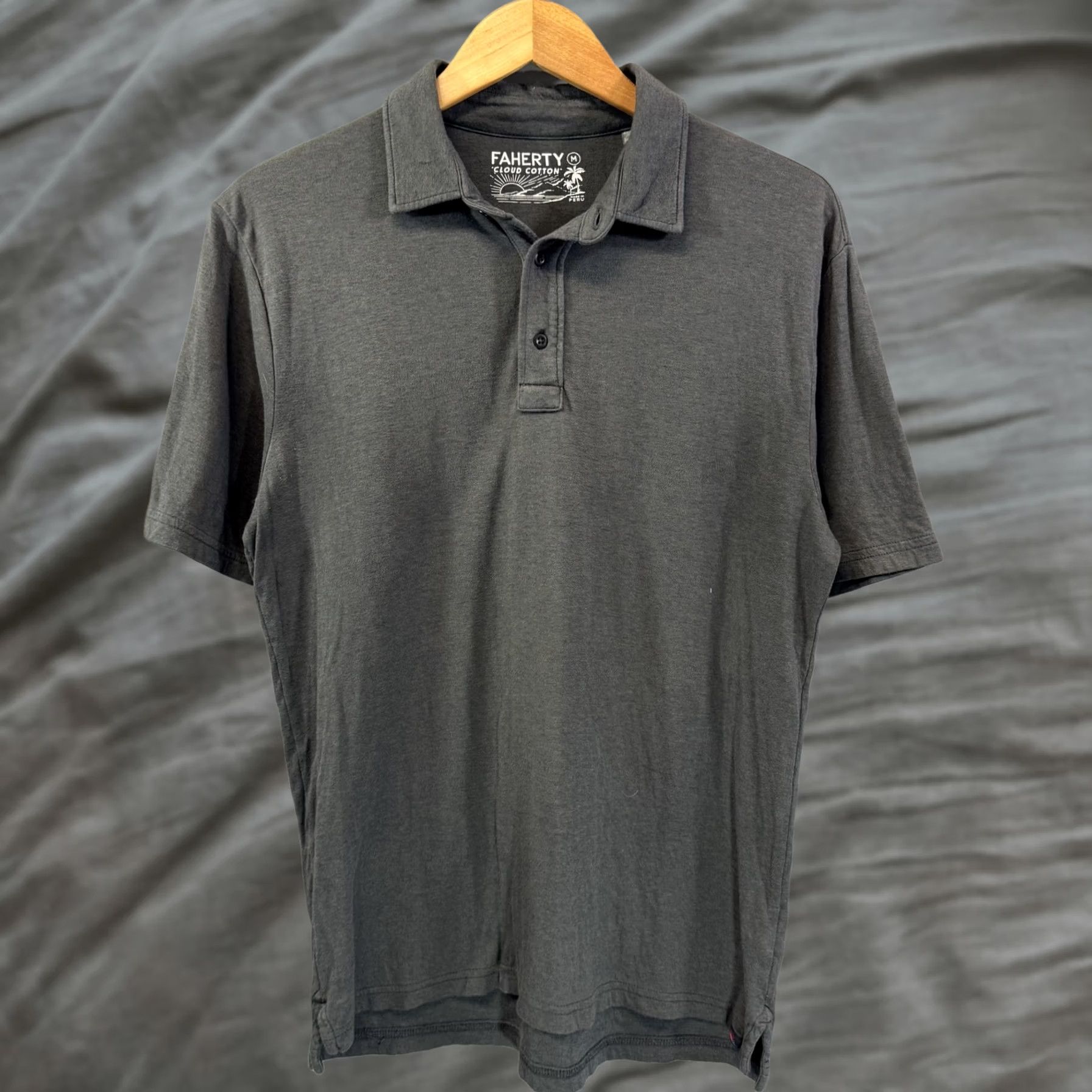 Faherty Faherty Polo Shirt Mens M Gray Cloud Cotton Peru Soft Pima Modal Collared Polo Shirt Mens Gray Cloud Cotton Peru Soft Pima Modal Collared Size US M / EU 48-50 / 2 - 1 Thumbnail