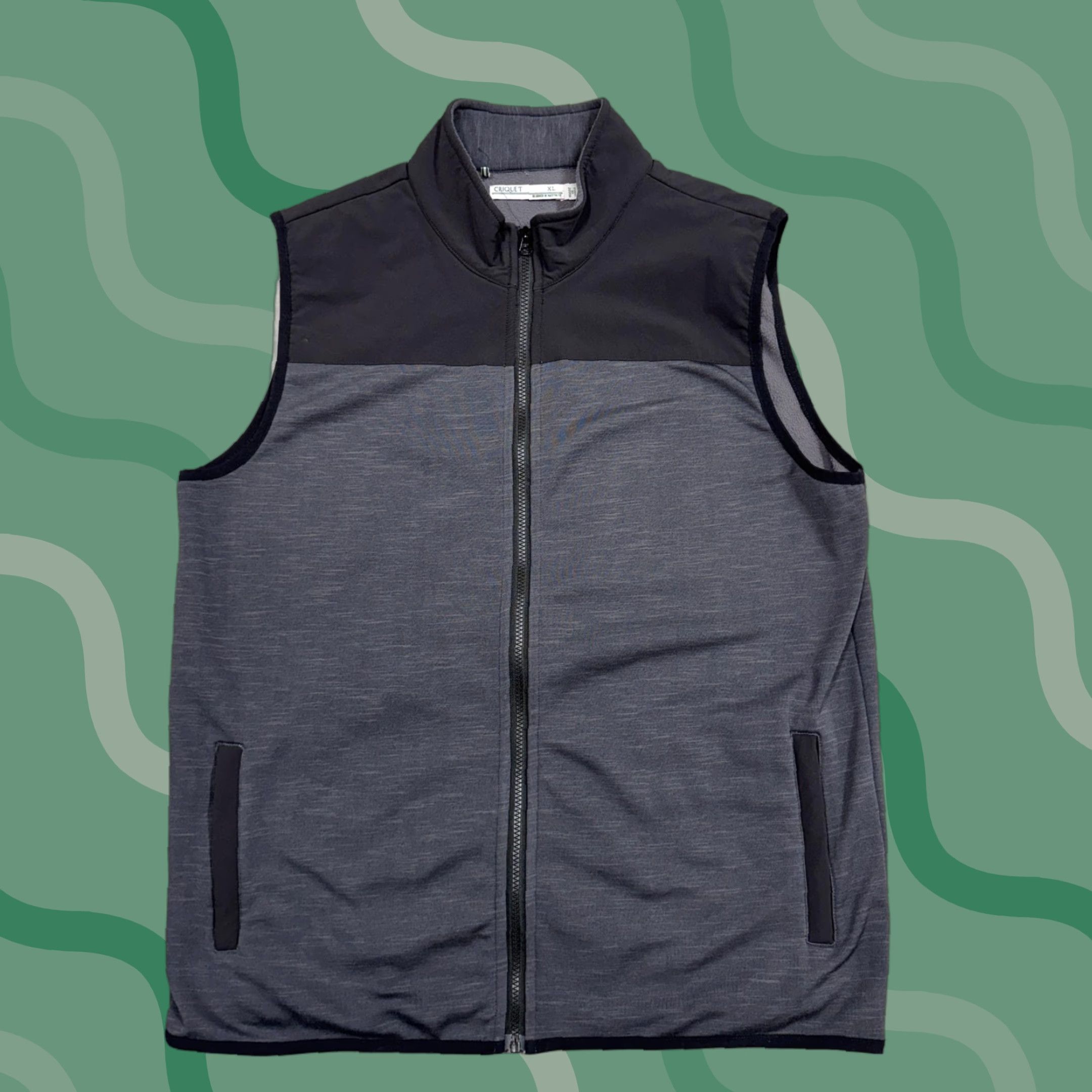 Vintage Criquet Vest Mens XL Gray Full Zip Windbreaker Softshell Pockets Lightweight Lined Casual 90s? Size US XL / EU 56 / 4 - 1 Thumbnail