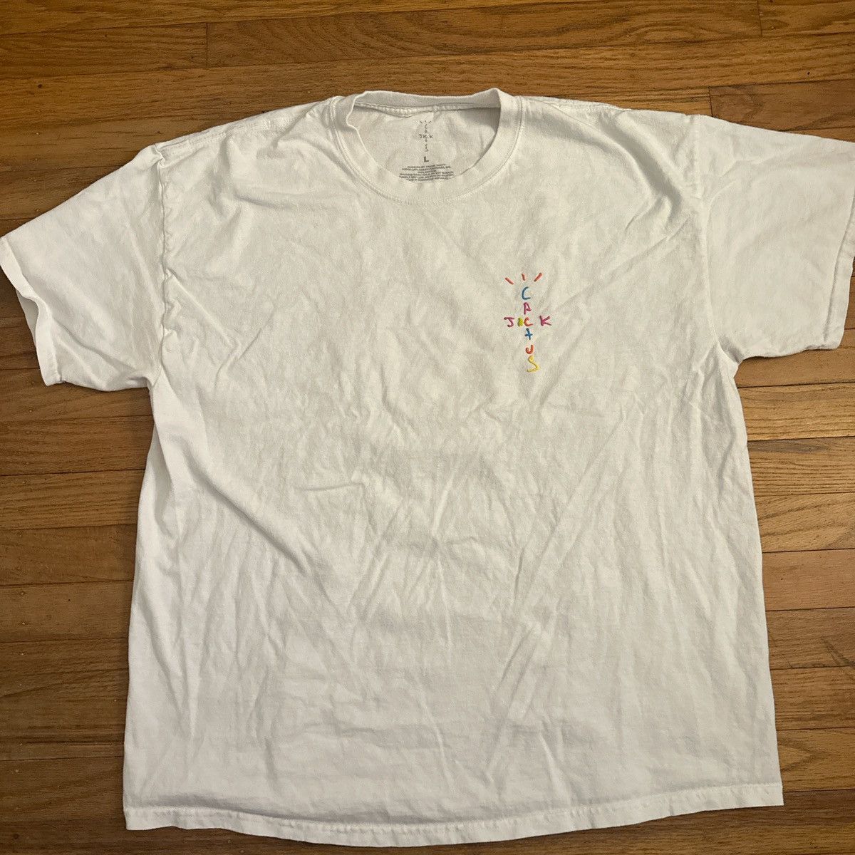 Travis Scott White Travis Scott Cactus Jack T-shirt Size US L / EU 52-54 / 3 - 1 Thumbnail