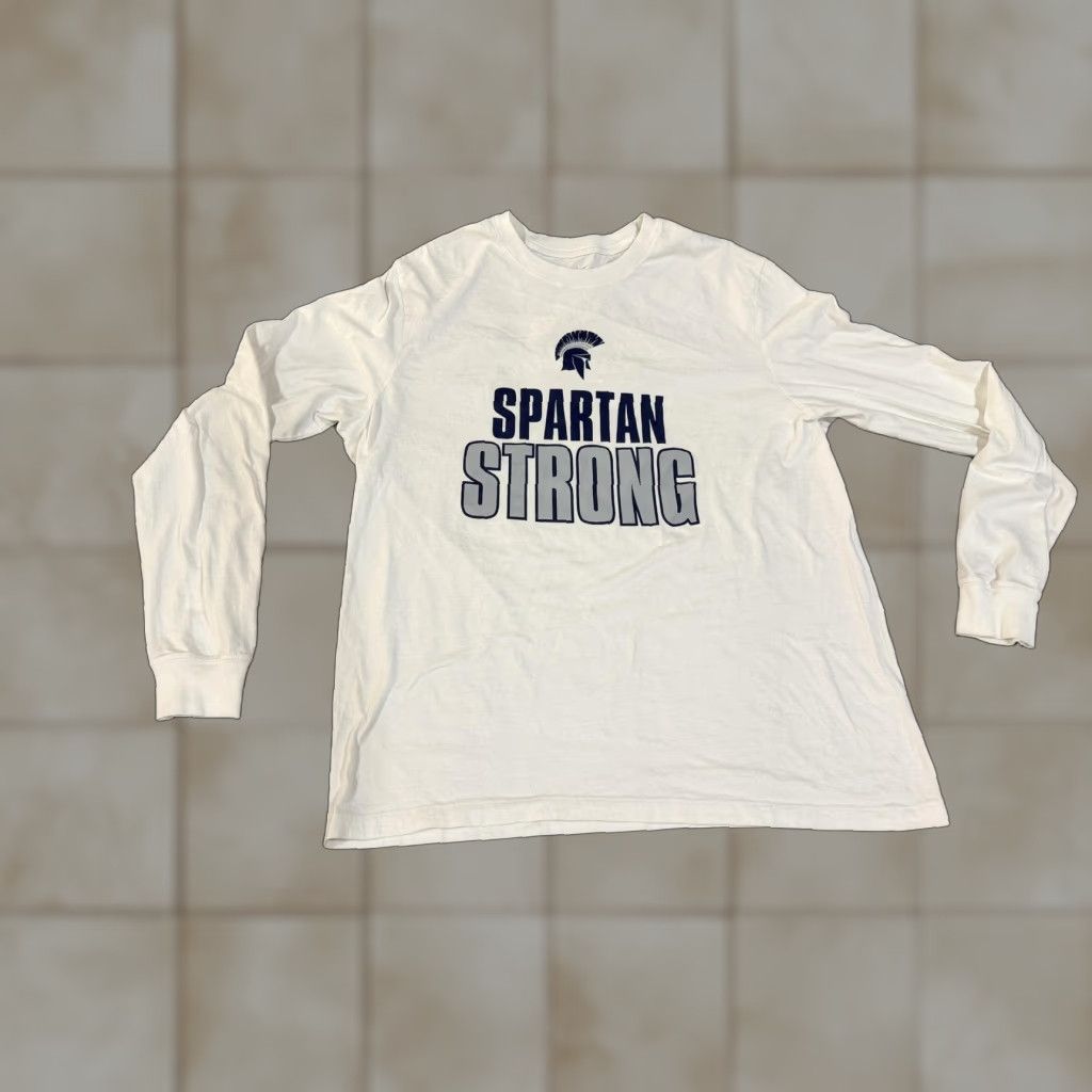 Nike Nike Shirt Mens XL White Spartan Strong Long Sleeve Tee T-Shirt Athletic Size US XL / EU 56 / 4 - 1 Thumbnail