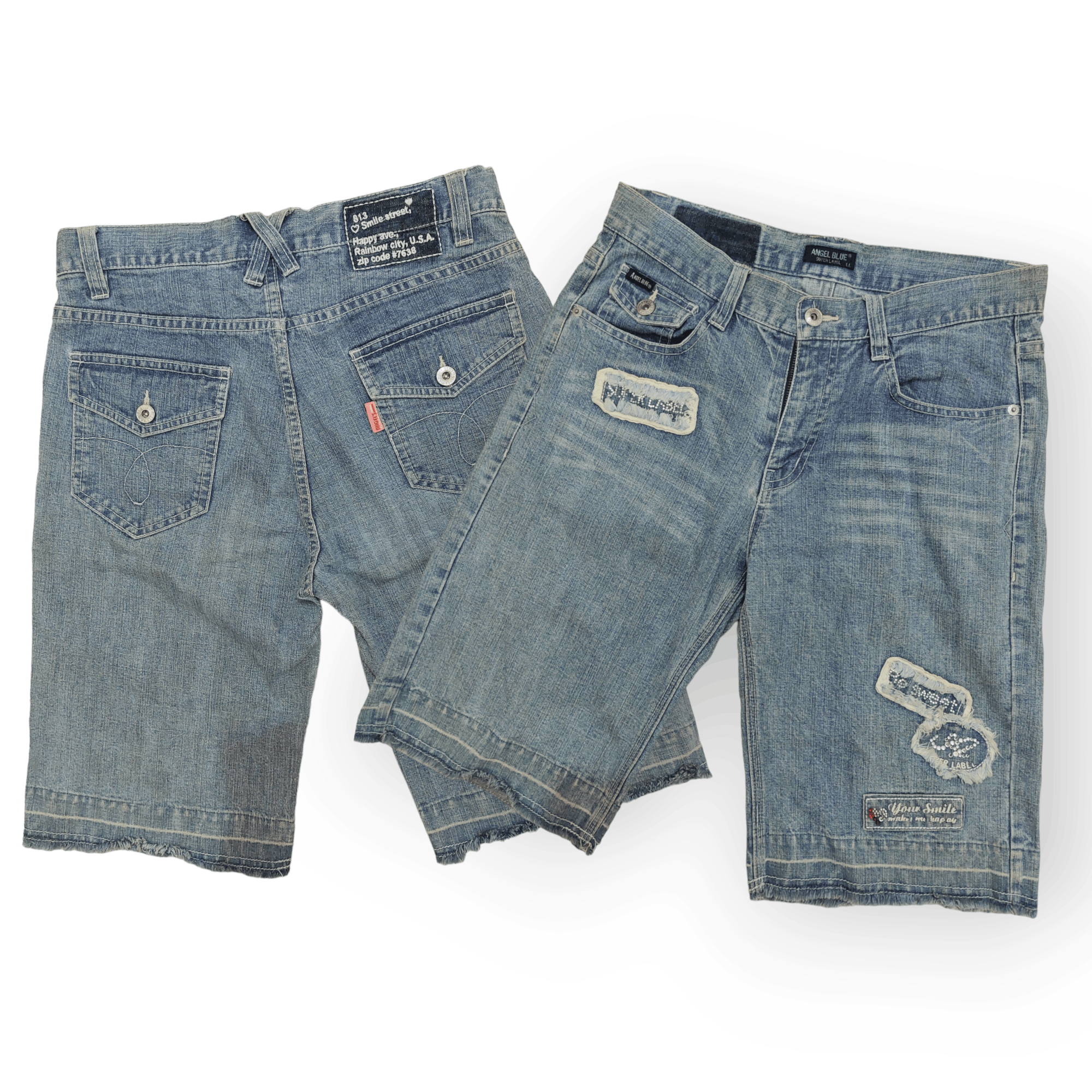 Angel Blue Patch Short Pants