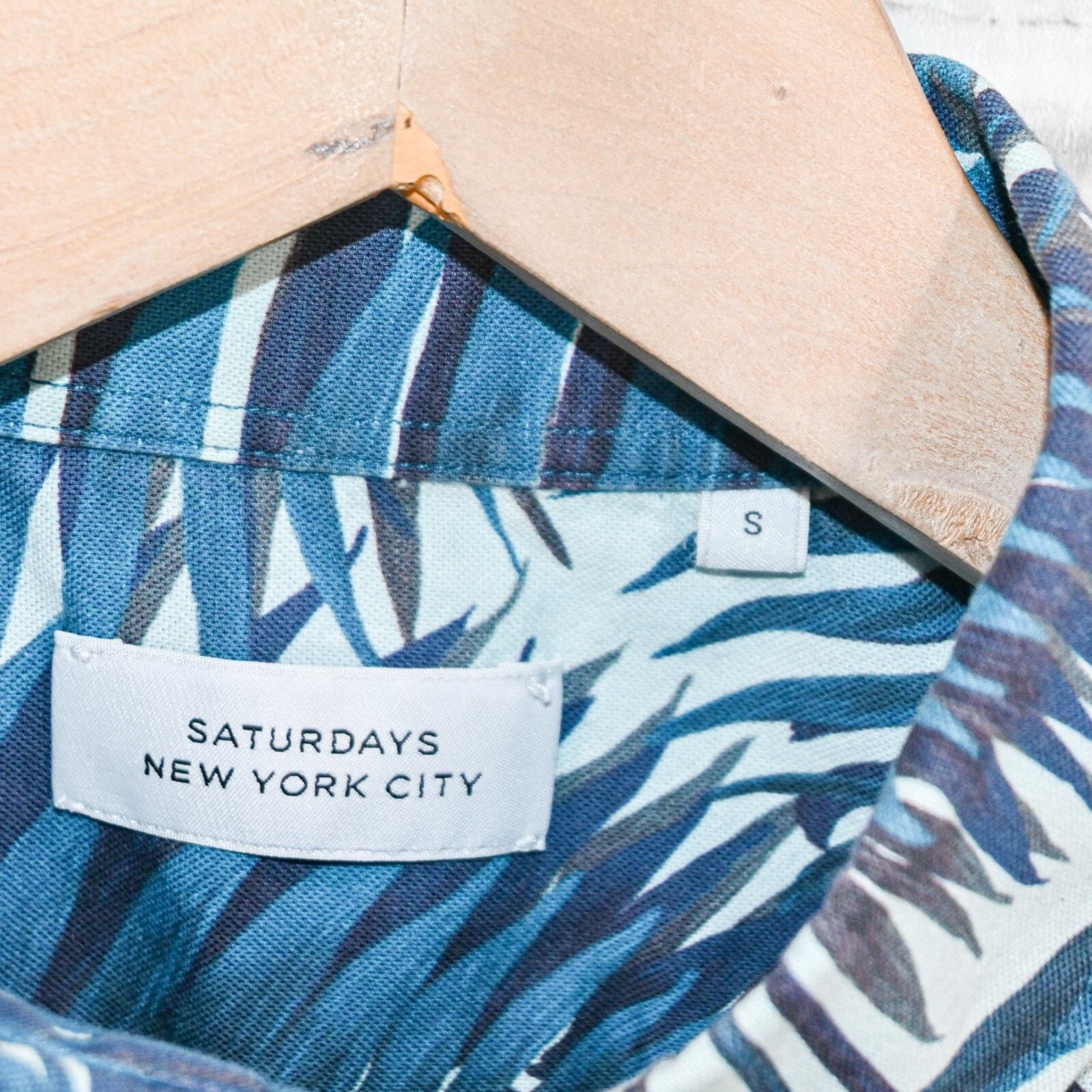 Saturdays NYC SATURDAYS NYC Men's Short Sleeve Hawaiian Shirt Blue Size US S / EU 44-46 / 1 - 6 Thumbnail