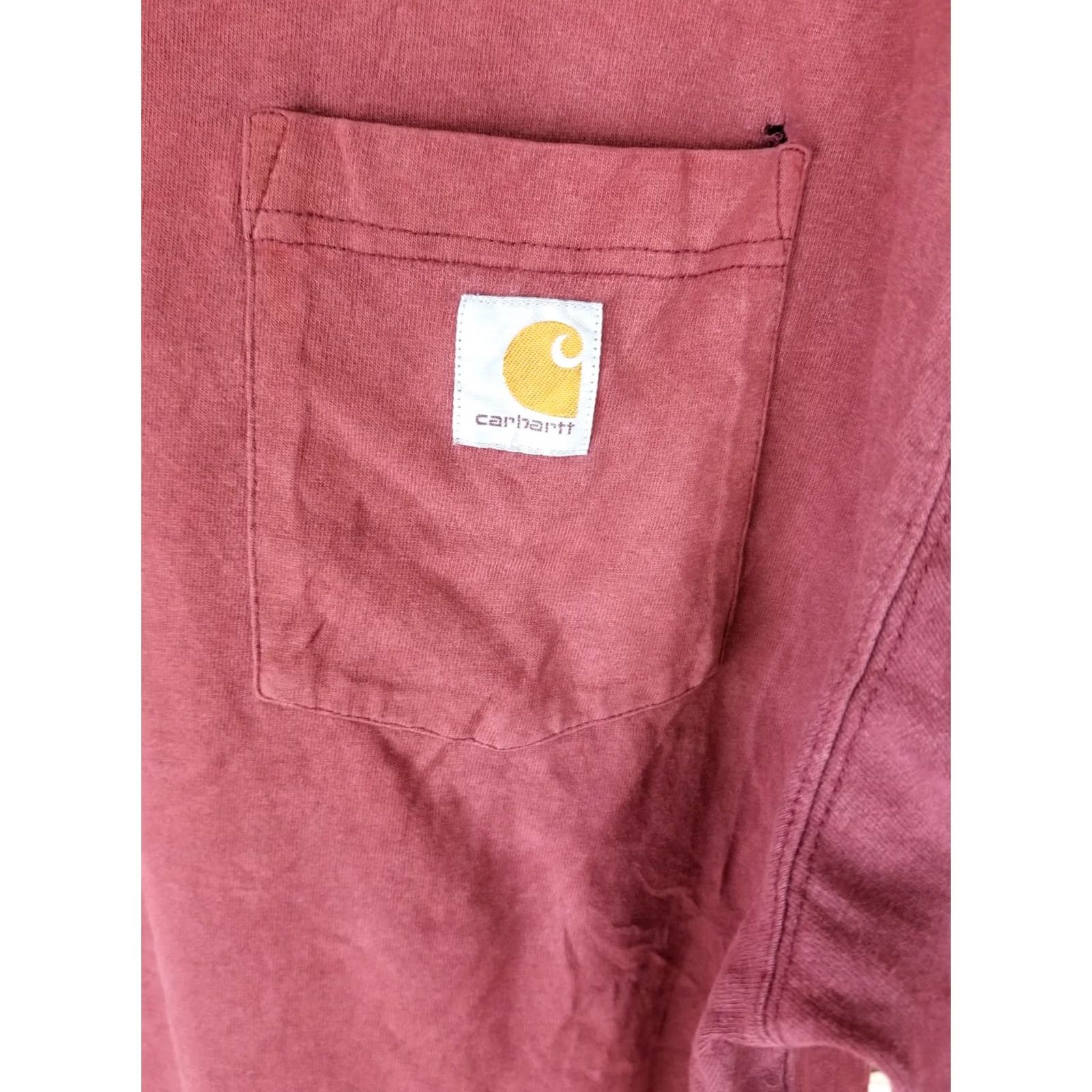 Carhartt VINTAGE Carhartt ONE POCKET T-SHIRT SZ XXL Red Short Sleeve Round Neck Cotton Men Shirts Size US XXL / EU 58 / 5 - 2 Thumbnail